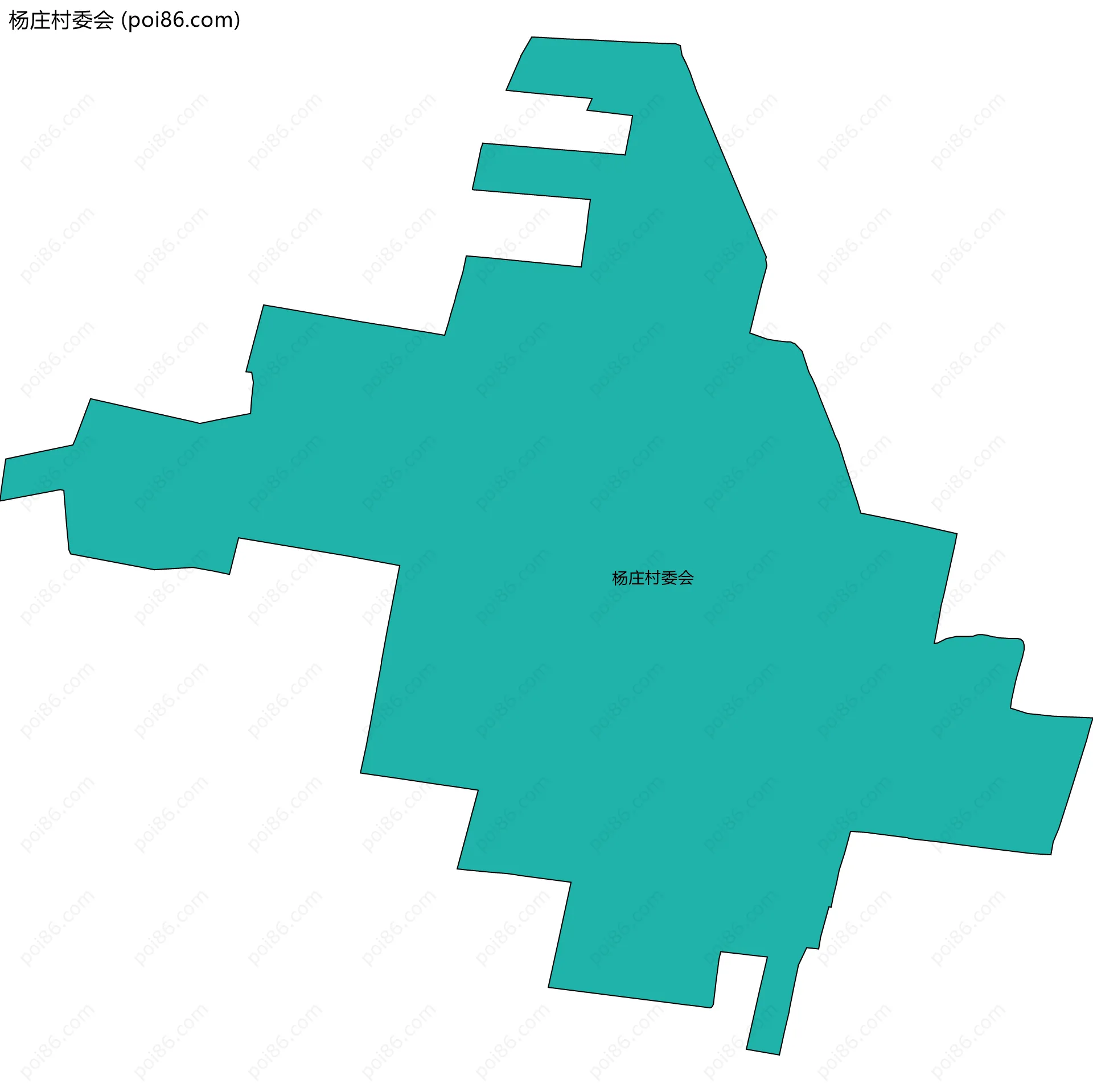 杨庄村委会边界地图