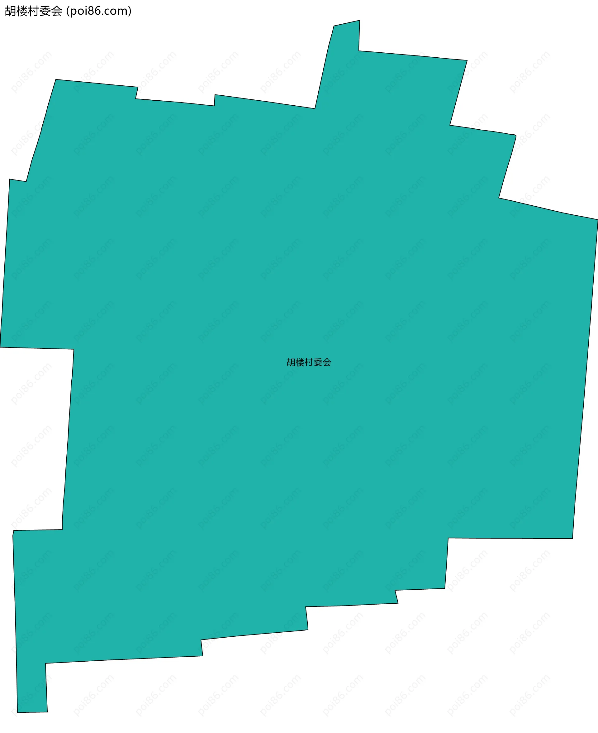 胡楼村委会边界地图