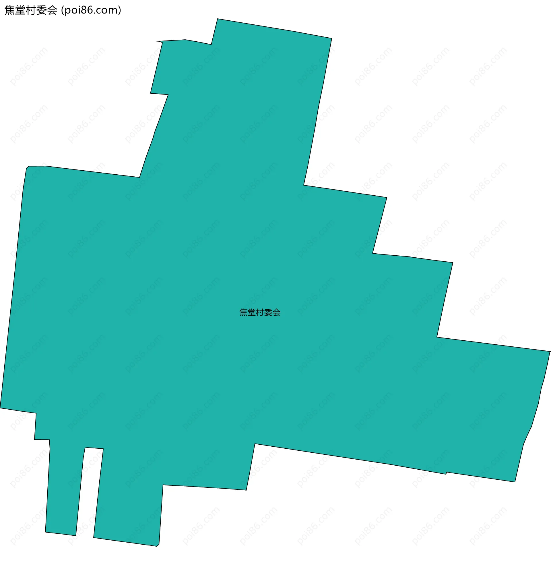 焦堂村委会边界地图