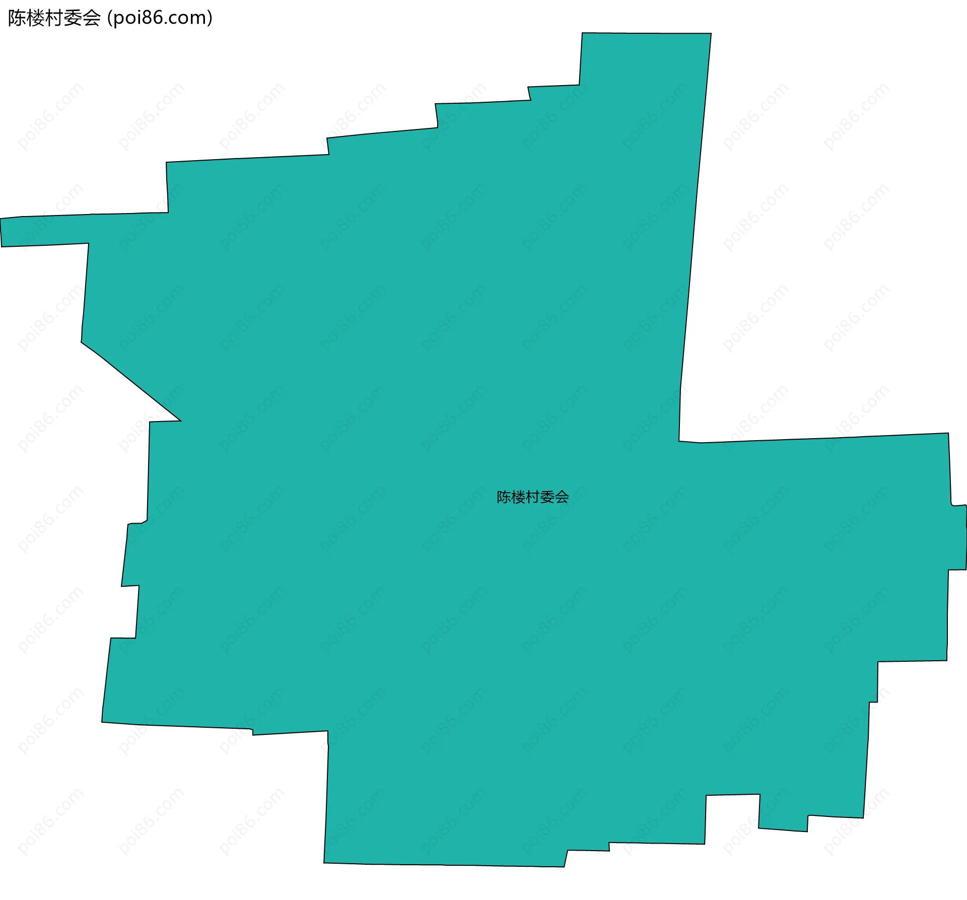 陈楼村委会边界地图