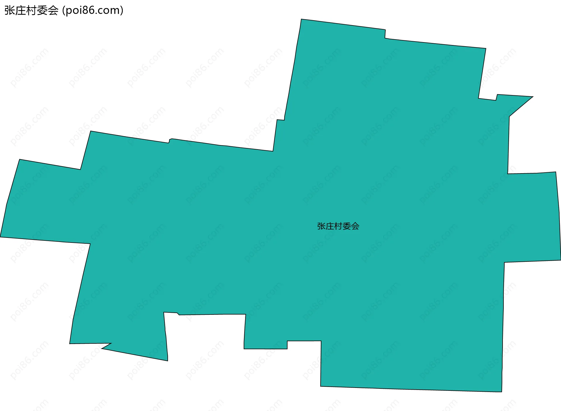 张庄村委会边界地图