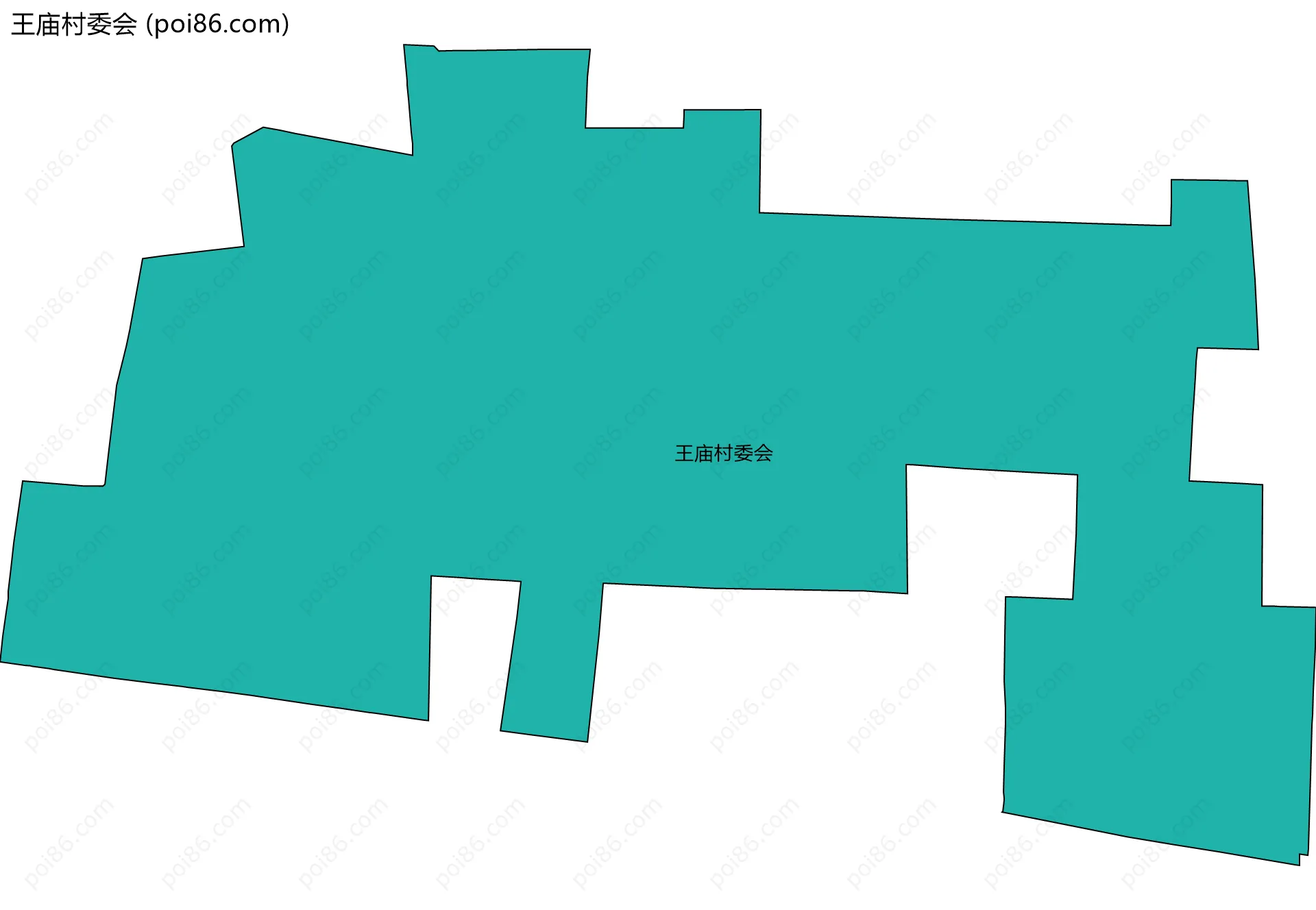 王庙村委会边界地图