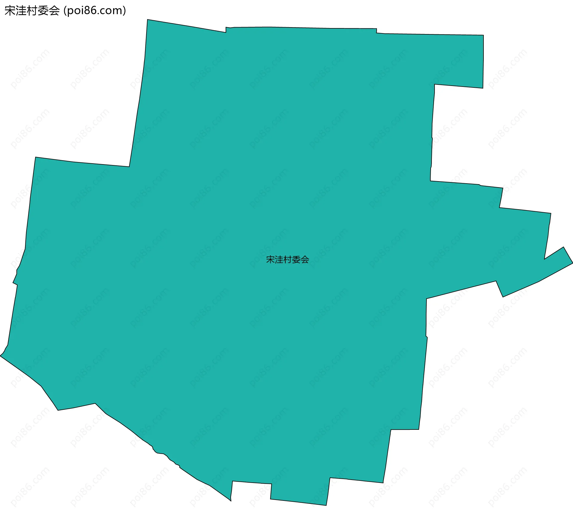 宋洼村委会边界地图