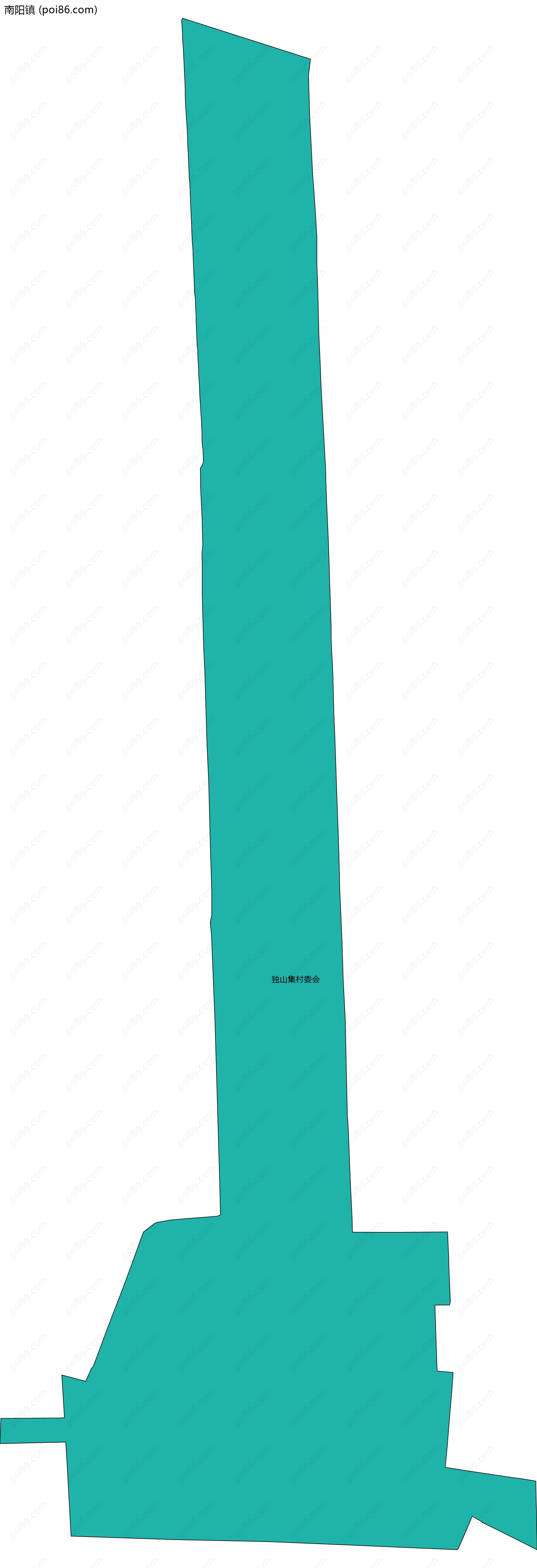 南阳镇边界地图(五级行政区划)