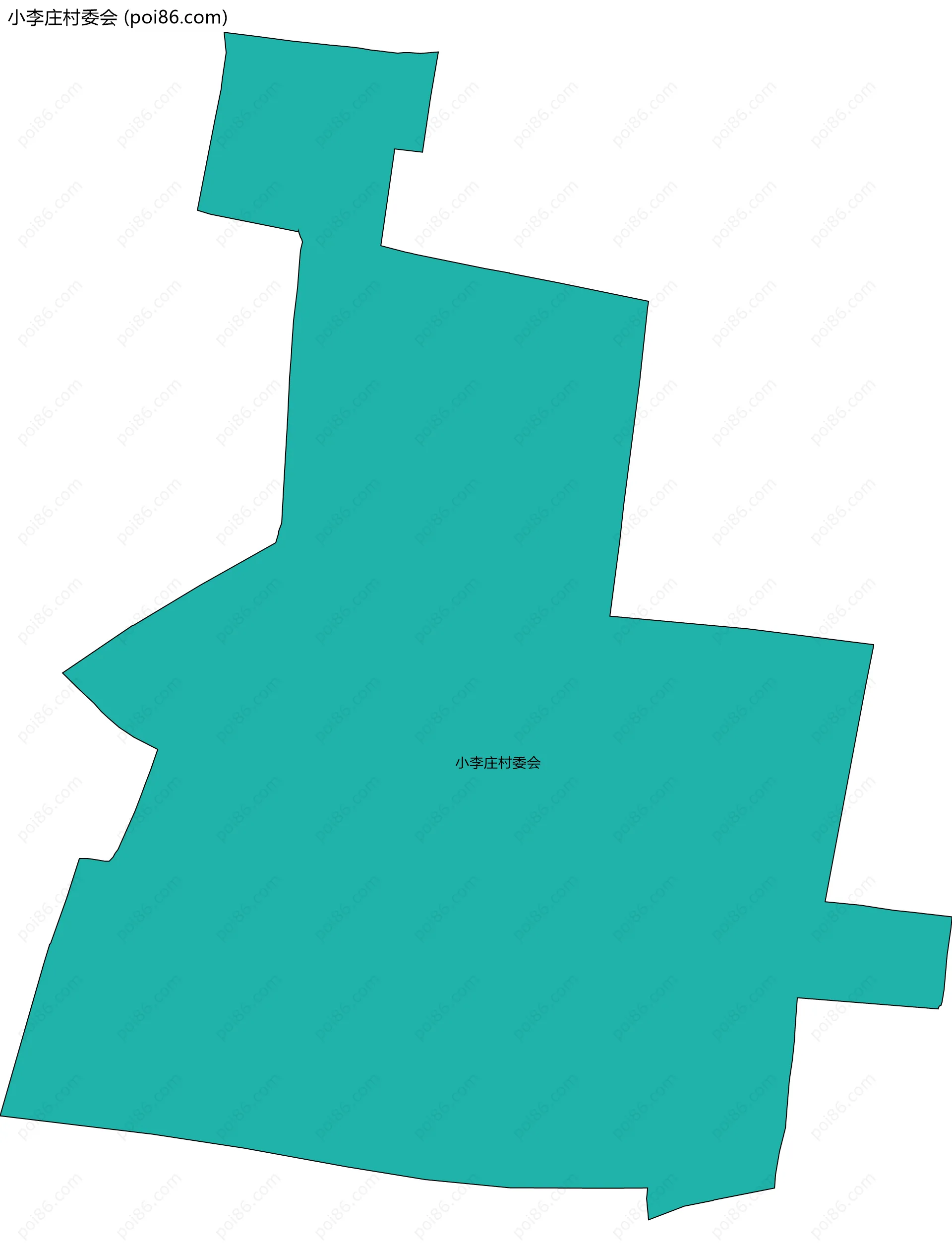 小李庄村委会边界地图