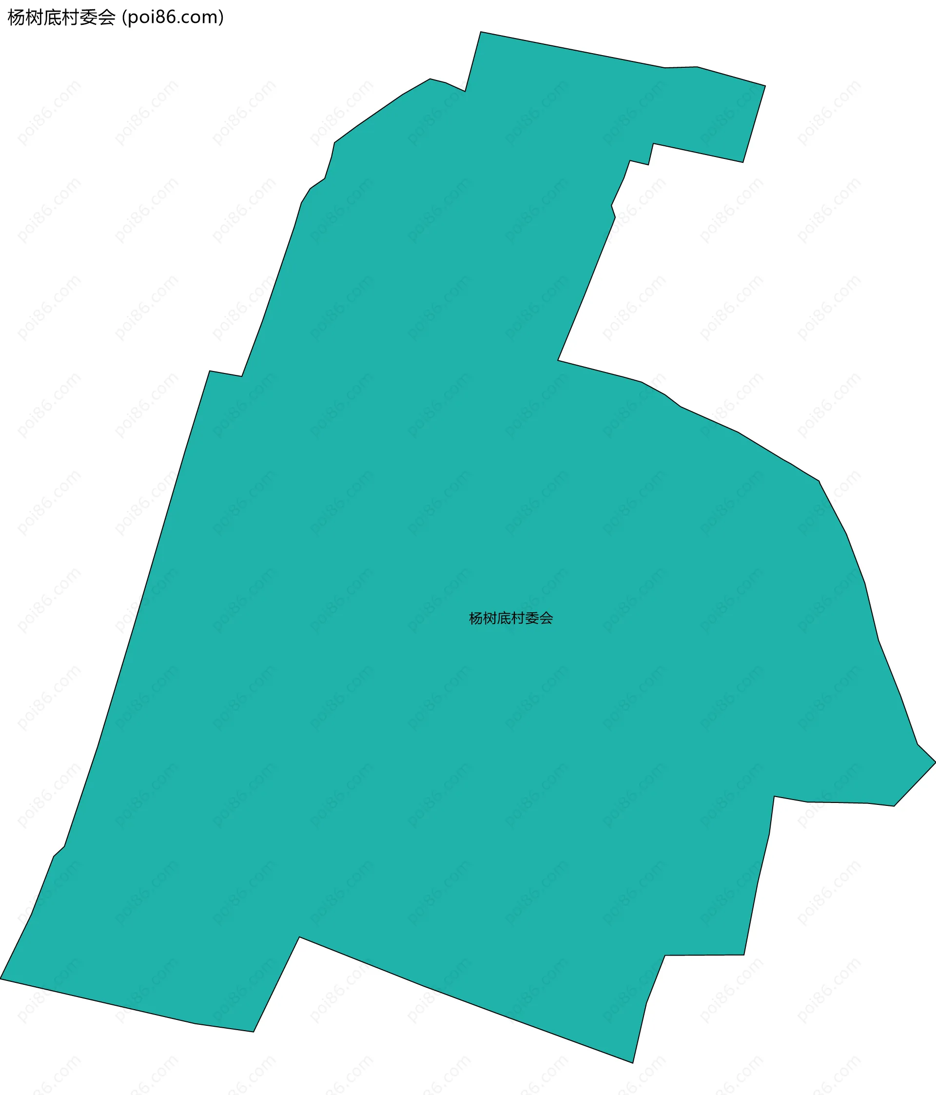 杨树底村委会边界地图