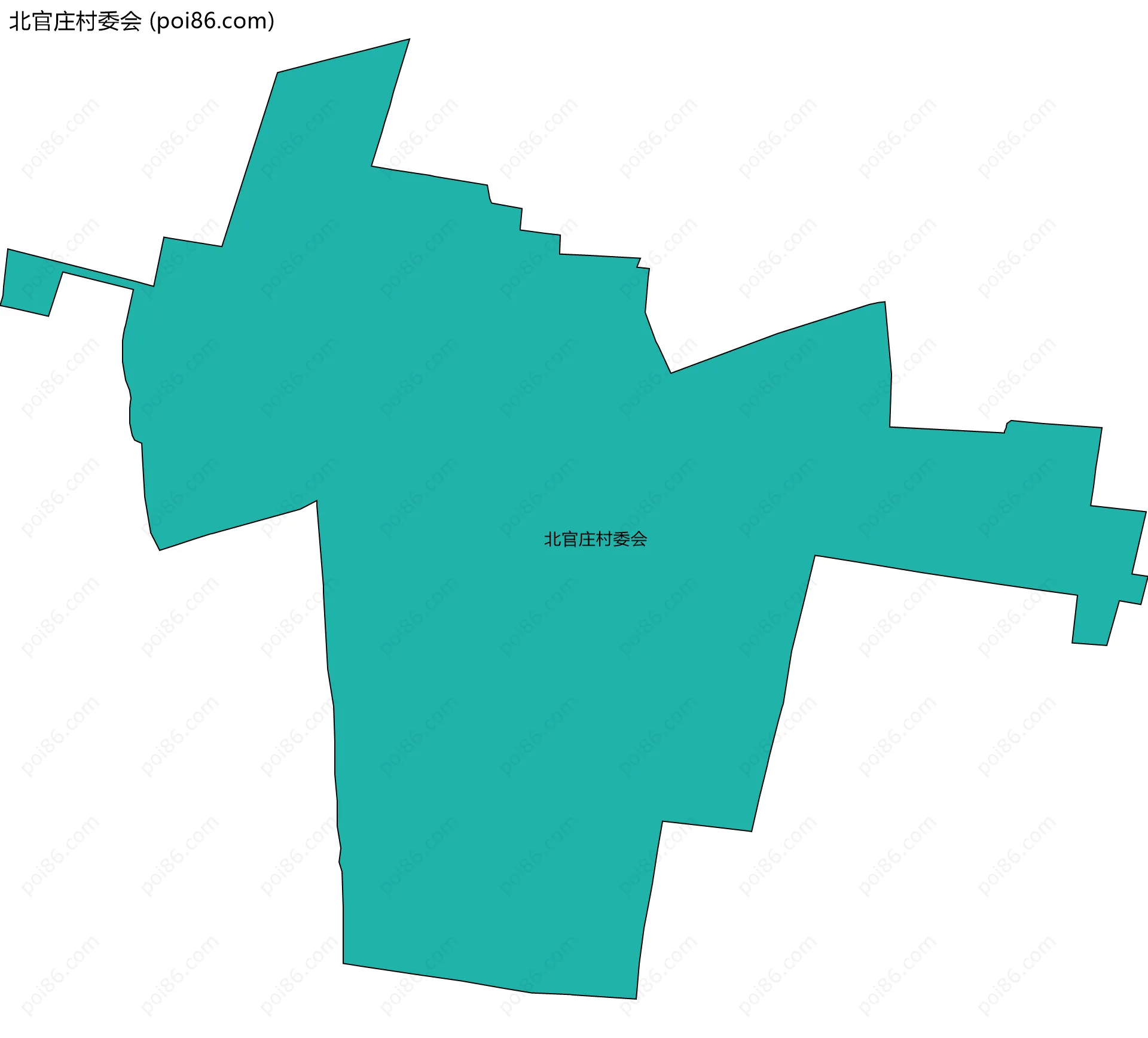 北官庄村委会边界地图