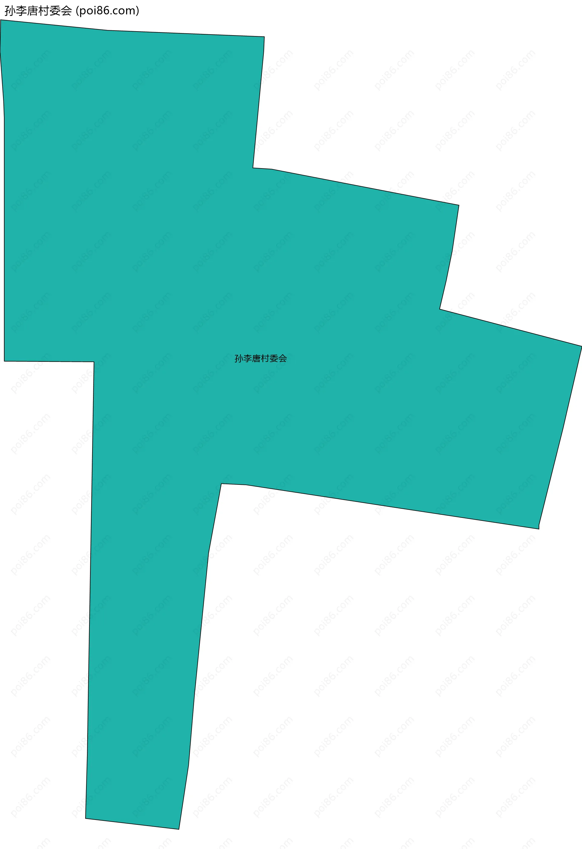 孙李唐村委会边界地图