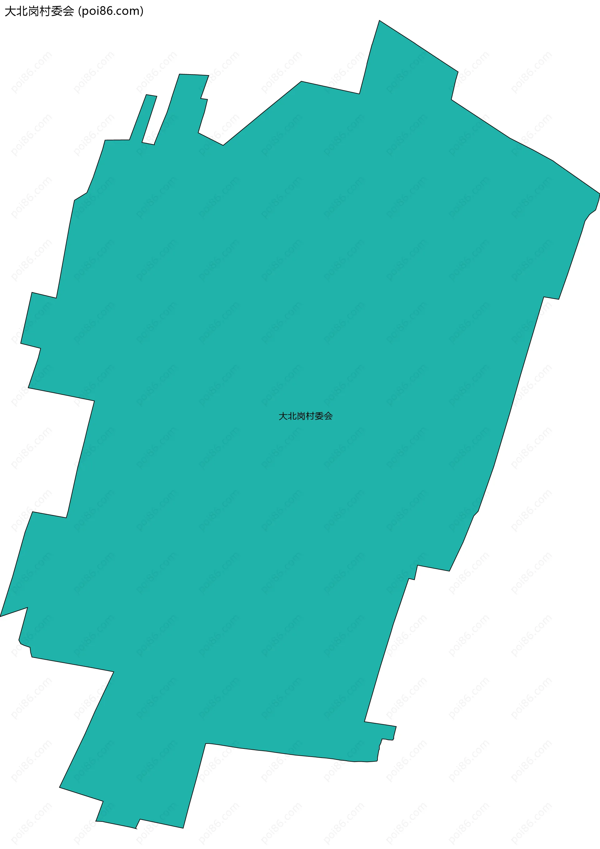 大北岗村委会边界地图