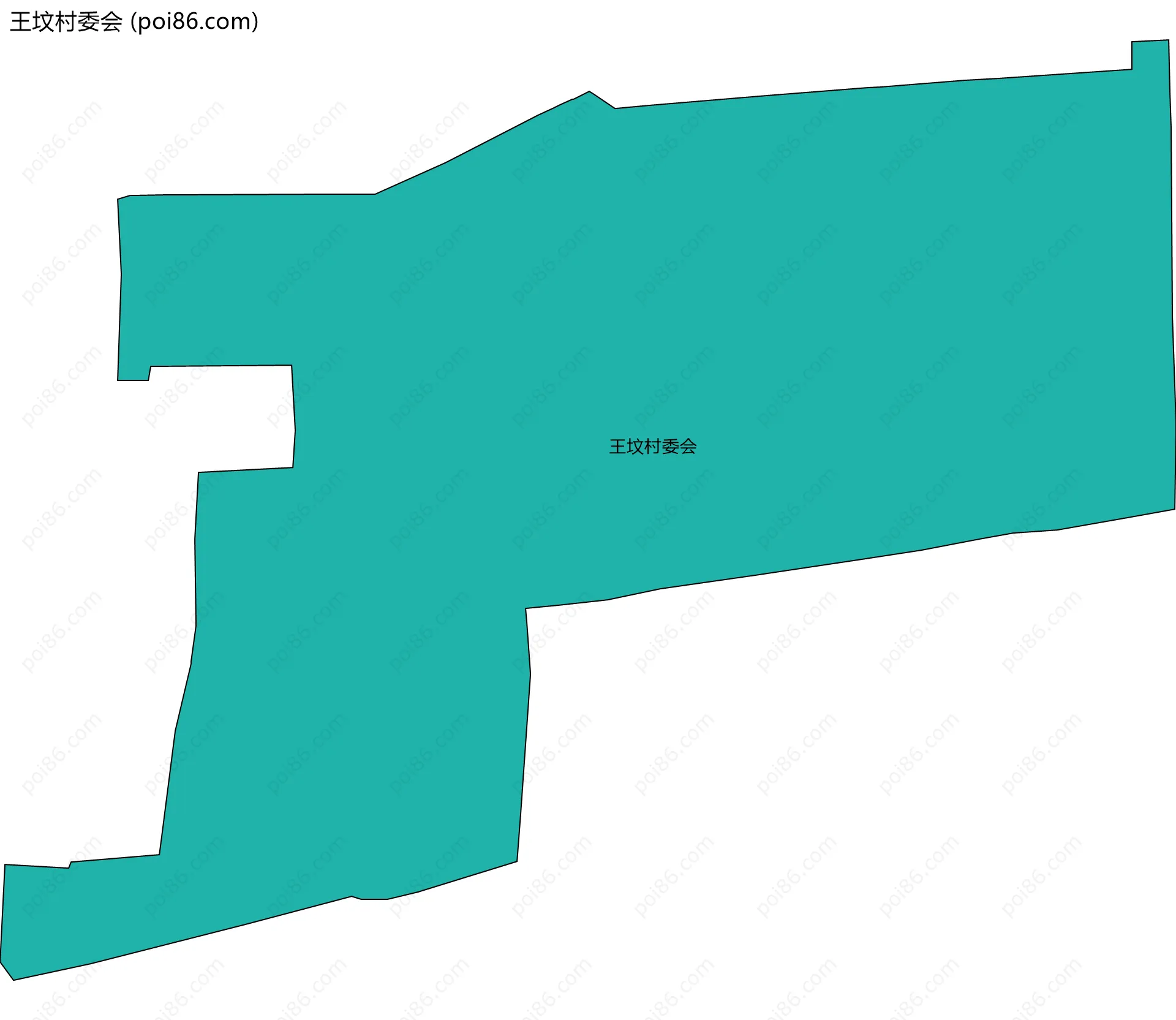 王坟村委会边界地图