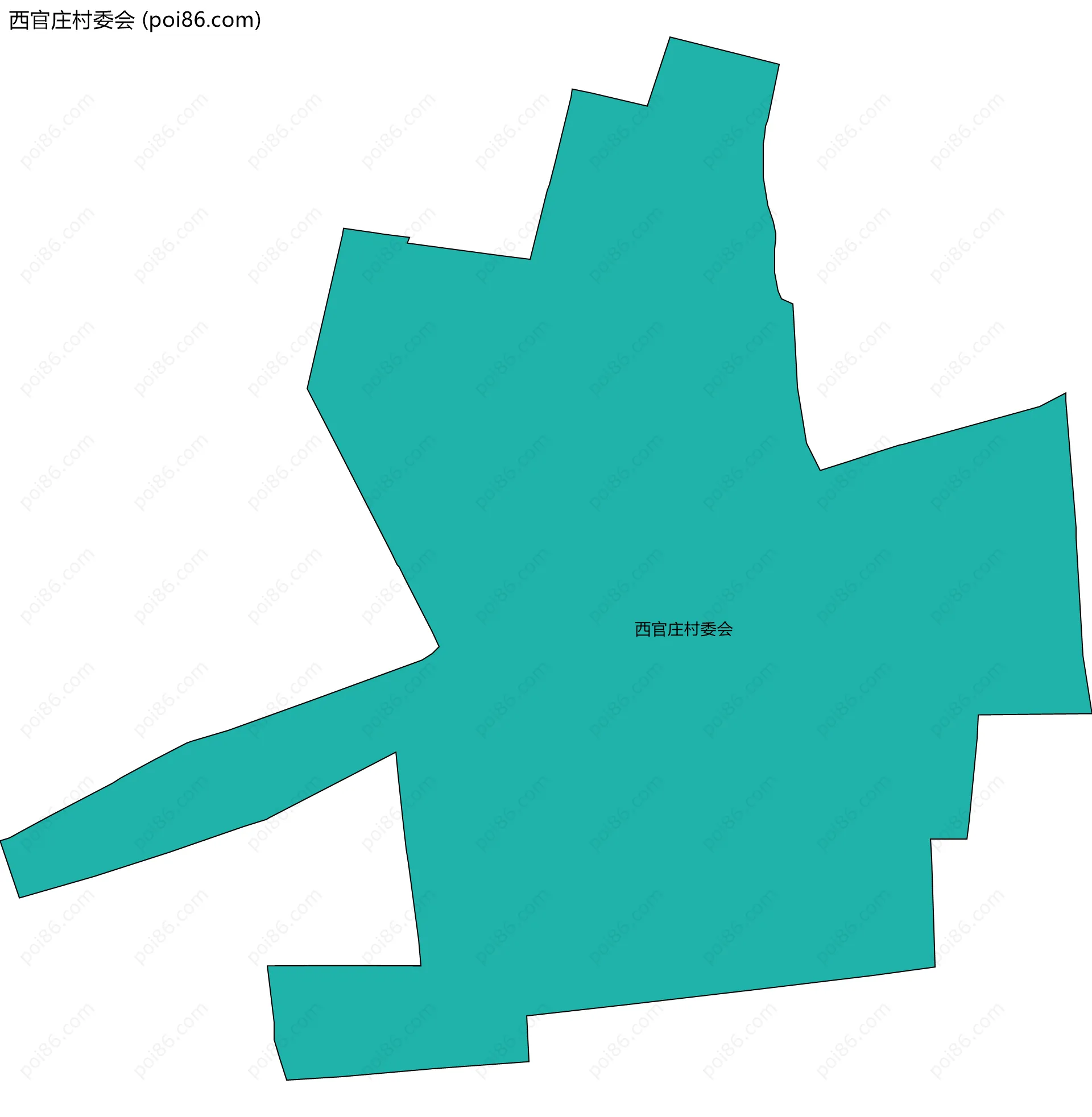 西官庄村委会边界地图