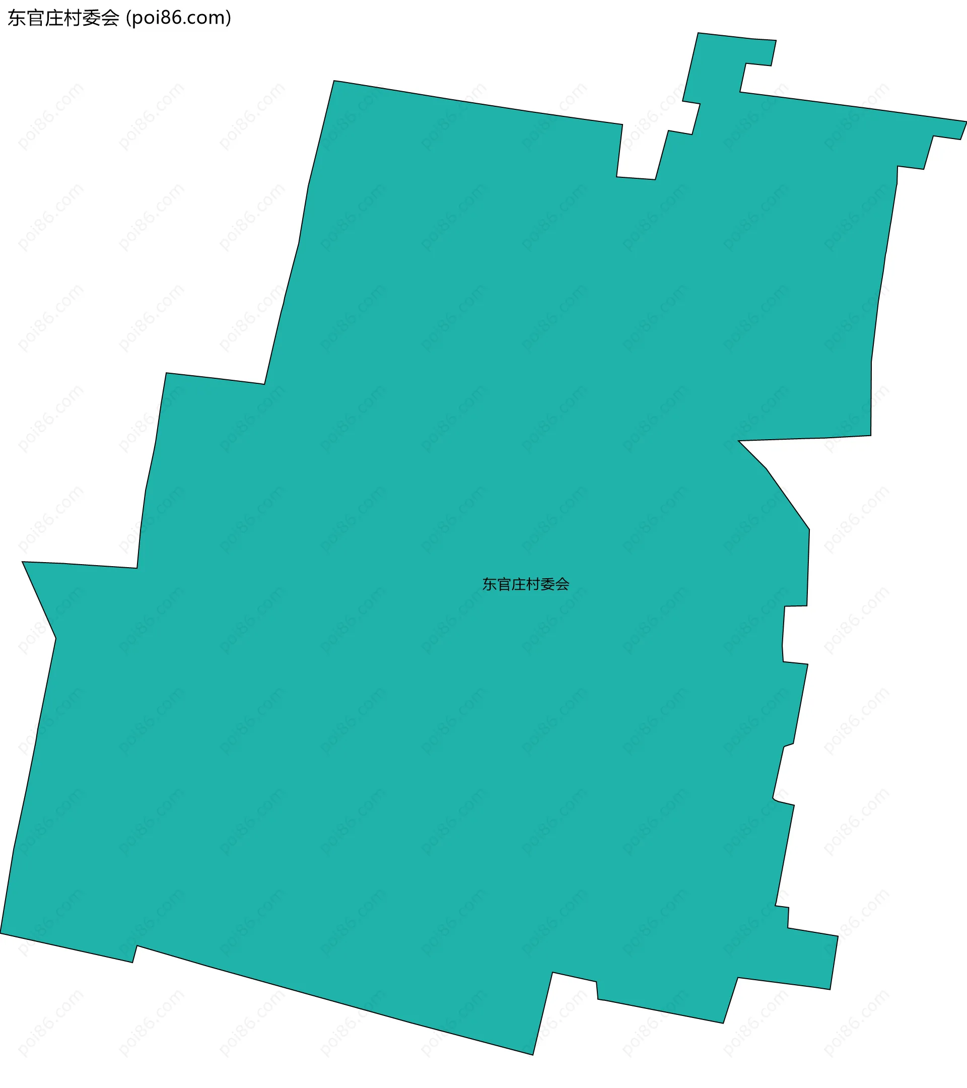 东官庄村委会边界地图