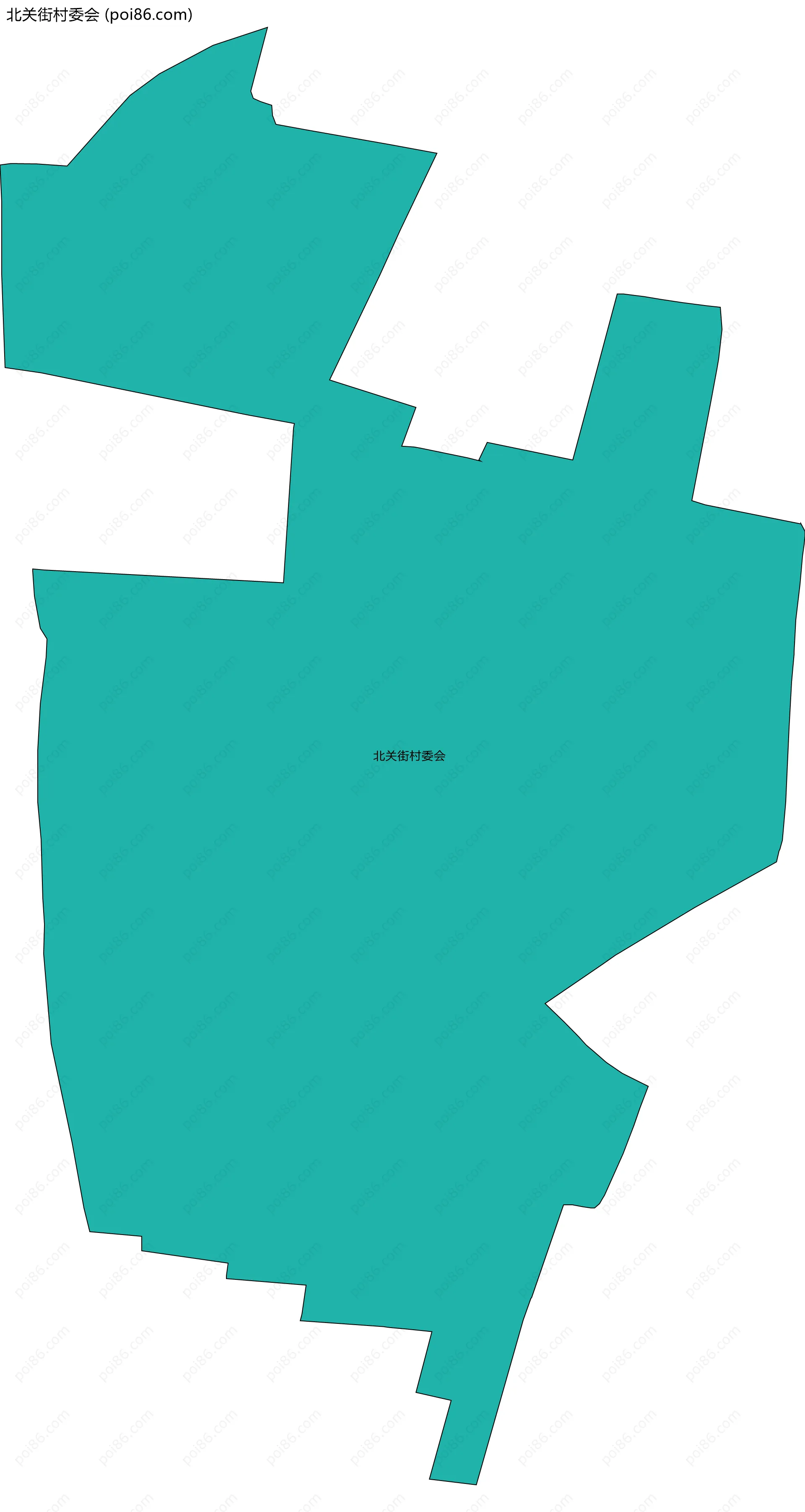 北关街村委会边界地图