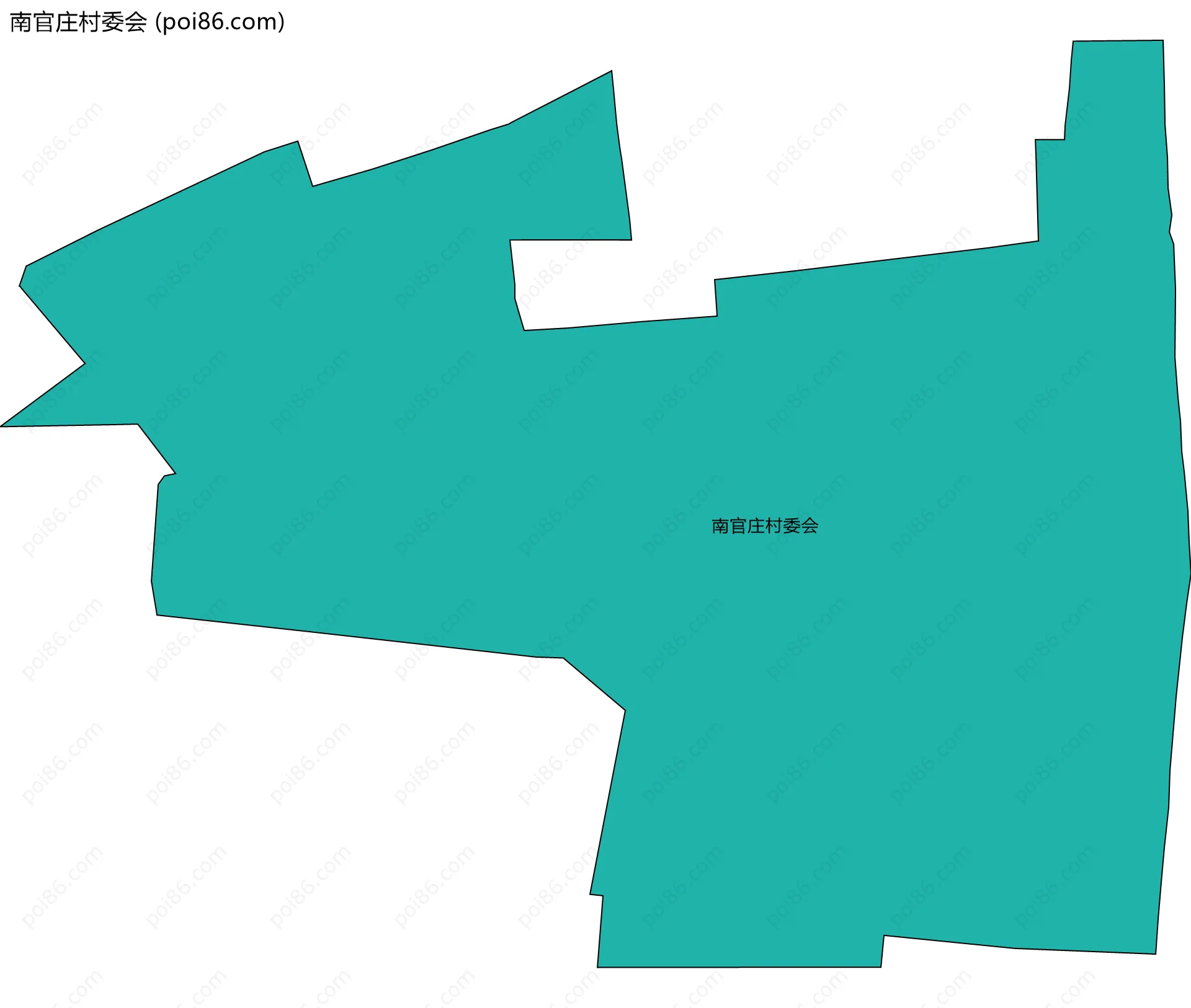 南官庄村委会边界地图