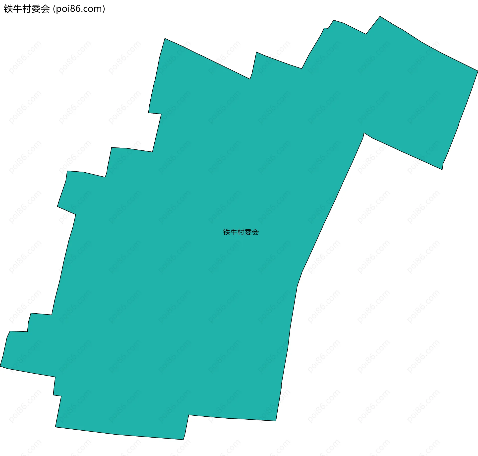 铁牛村委会边界地图