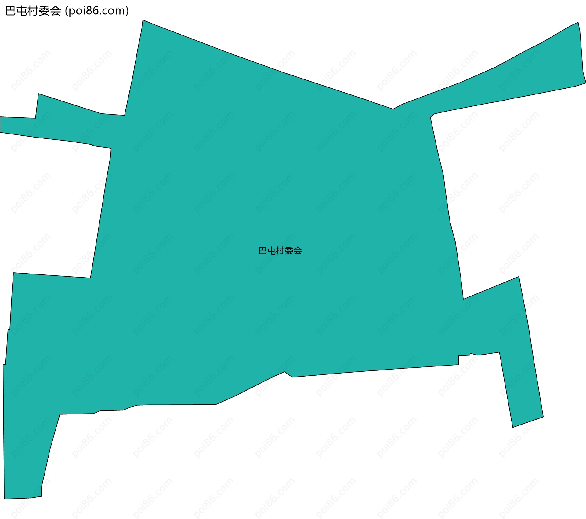 巴屯村委会边界地图
