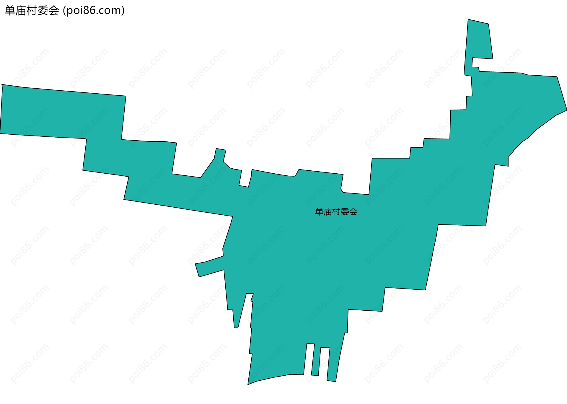 单庙村委会边界地图