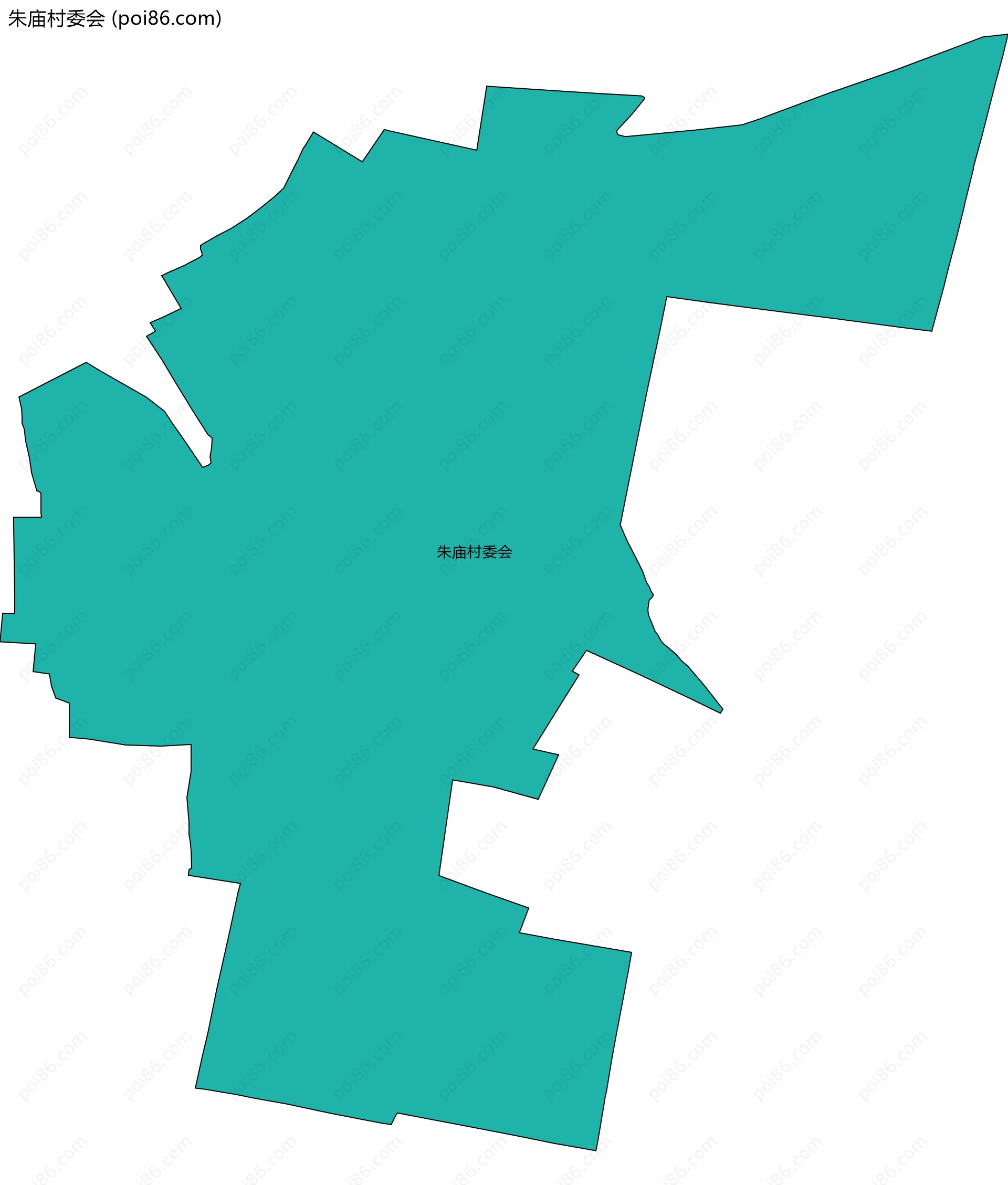 朱庙村委会边界地图