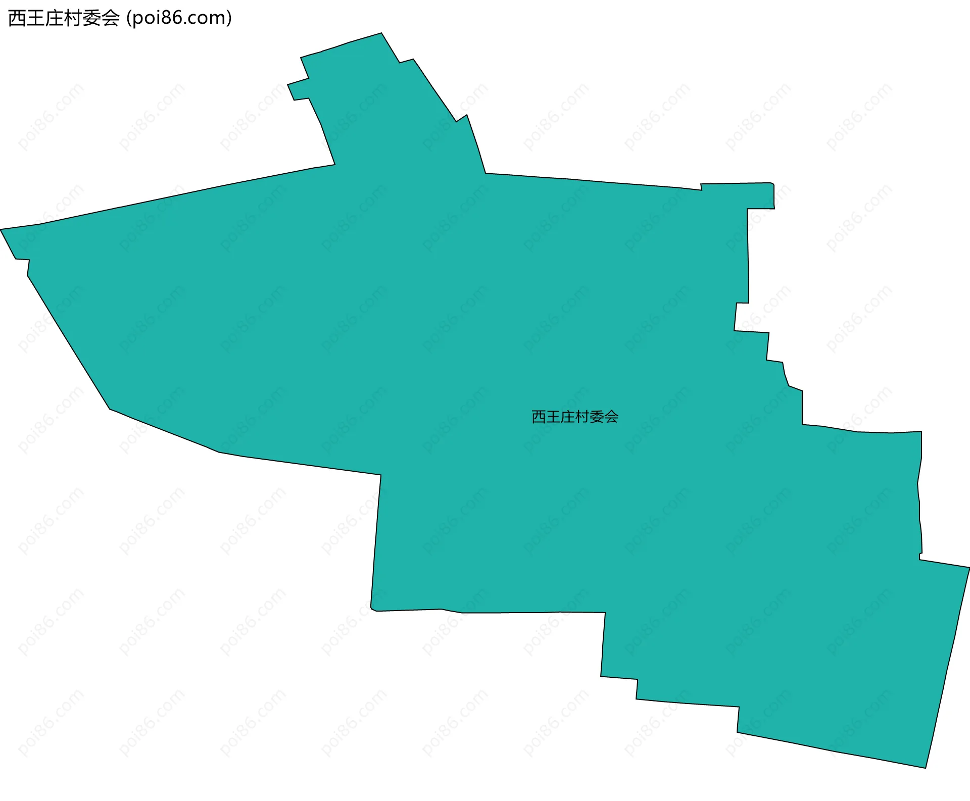 西王庄村委会边界地图
