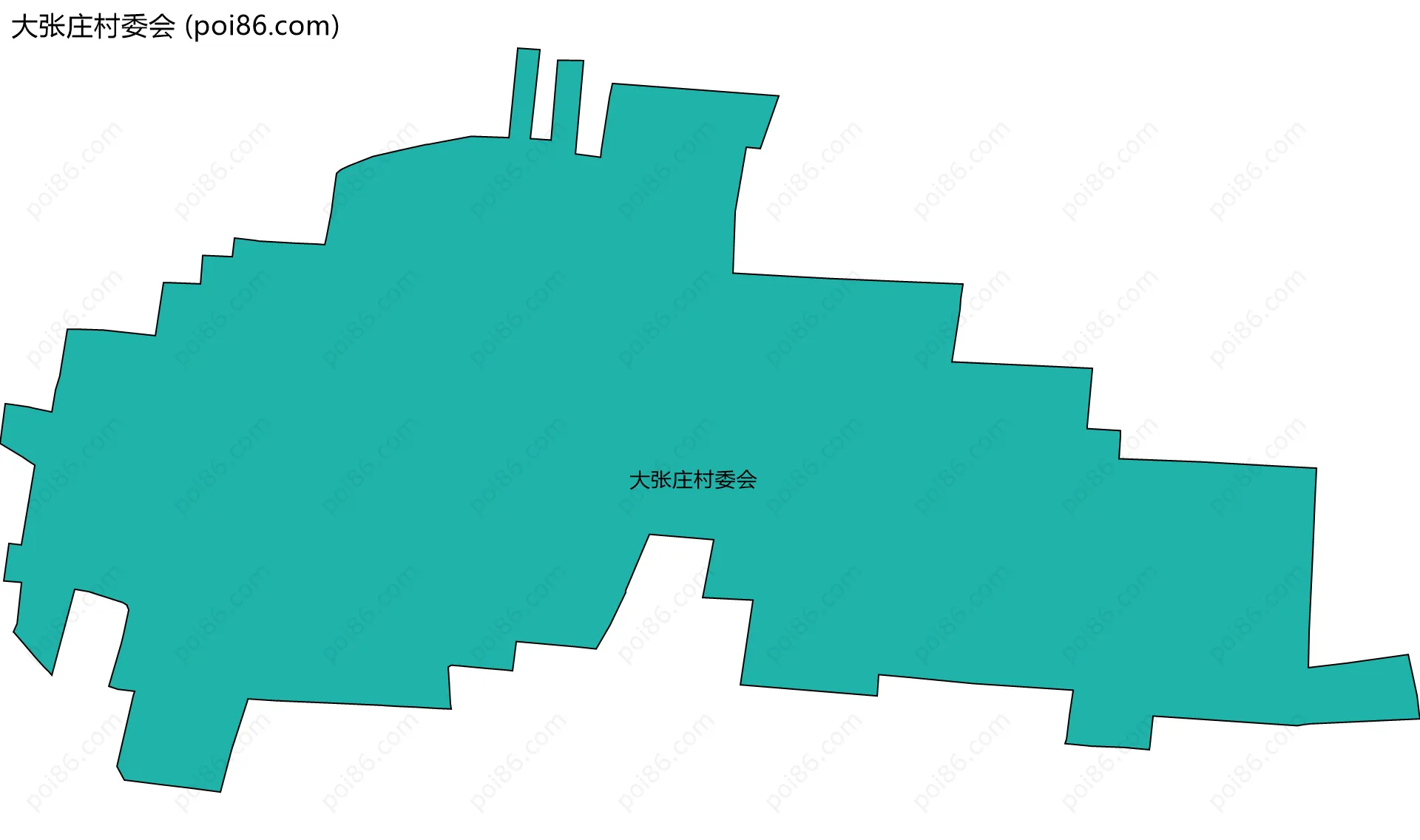 大张庄村委会边界地图