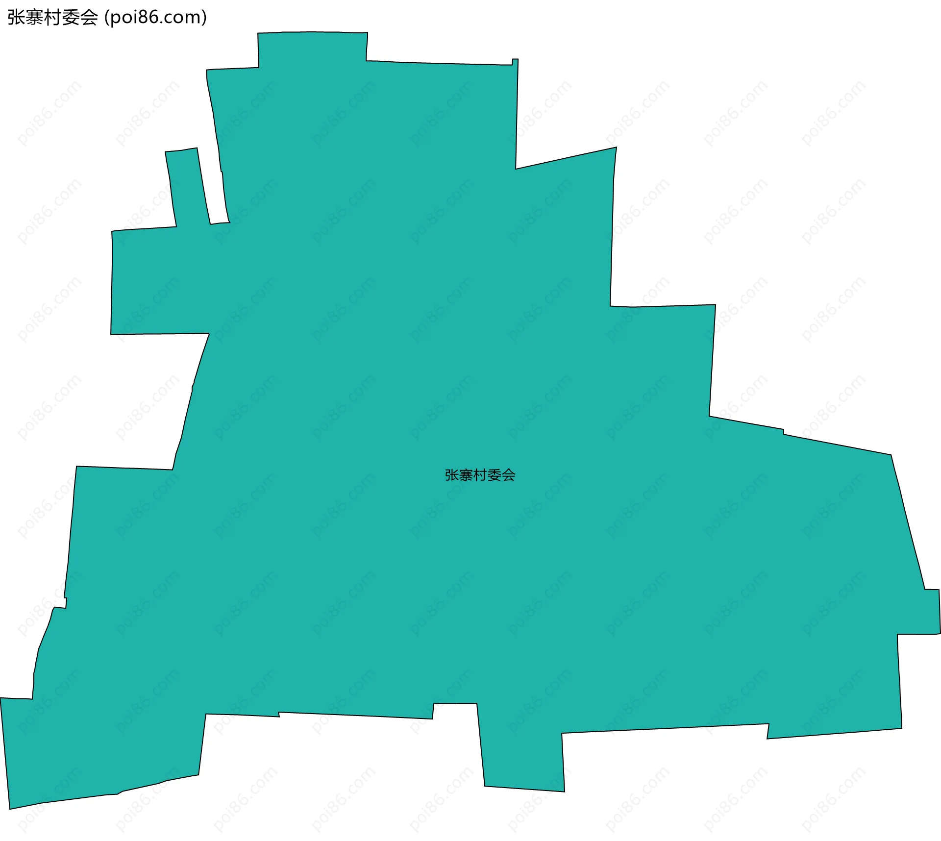 张寨村委会边界地图