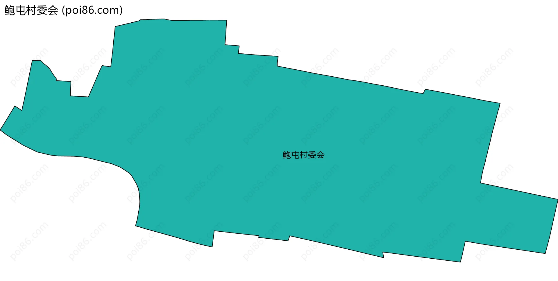 鲍屯村委会边界地图