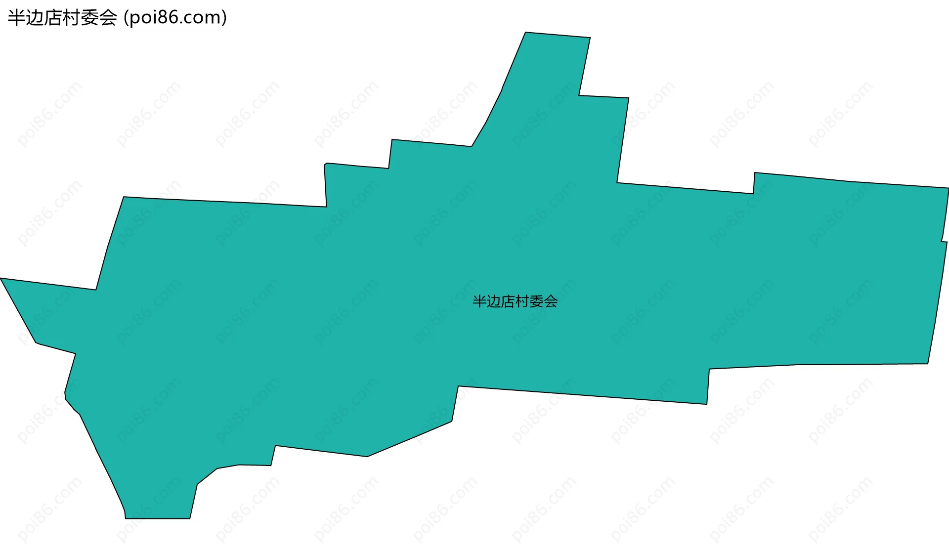 半边店村委会边界地图