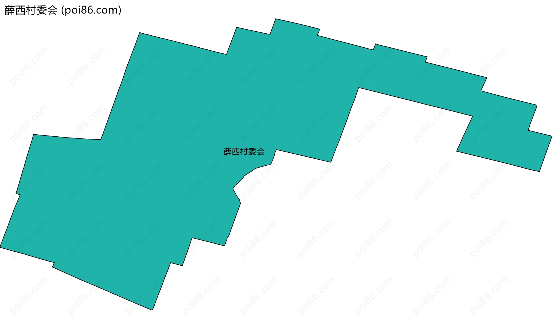 薛西村委会边界地图