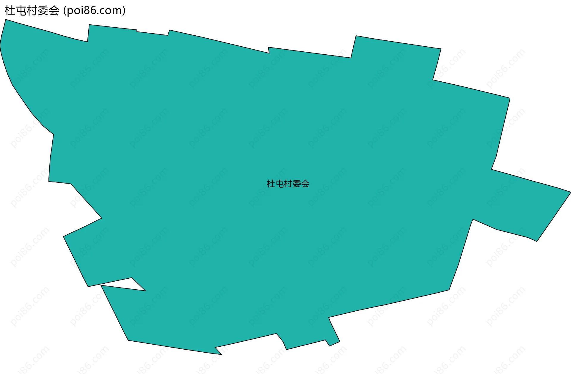杜屯村委会边界地图