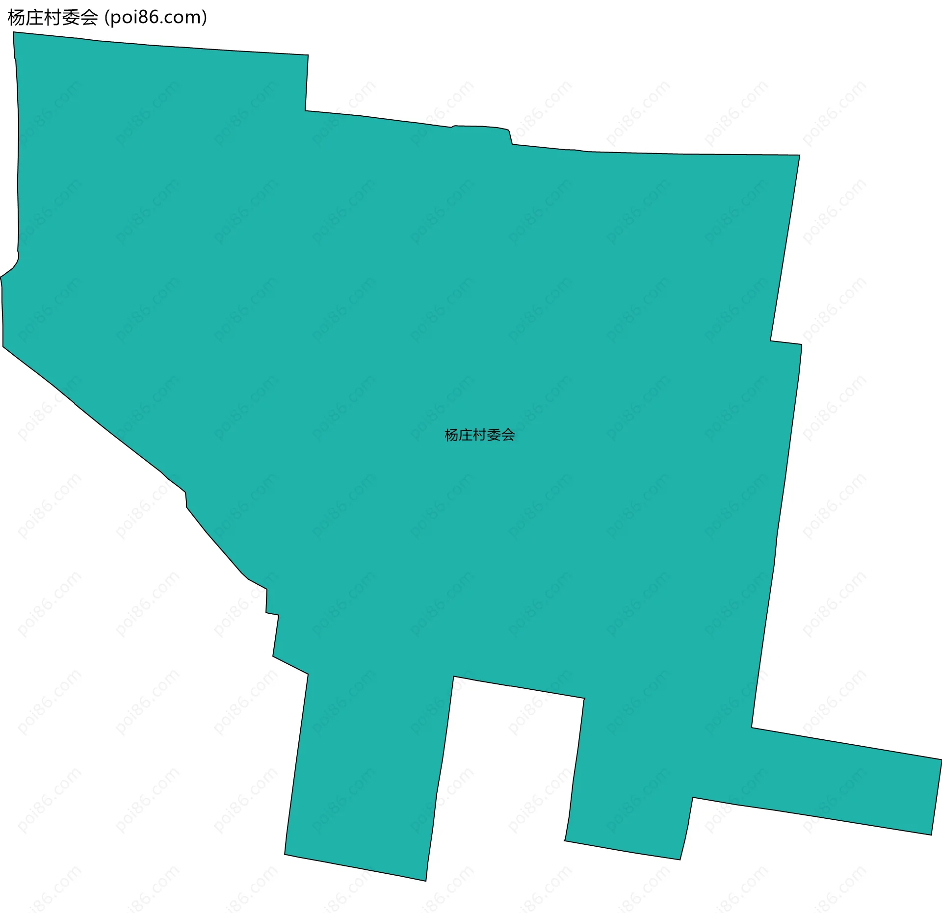 杨庄村委会边界地图