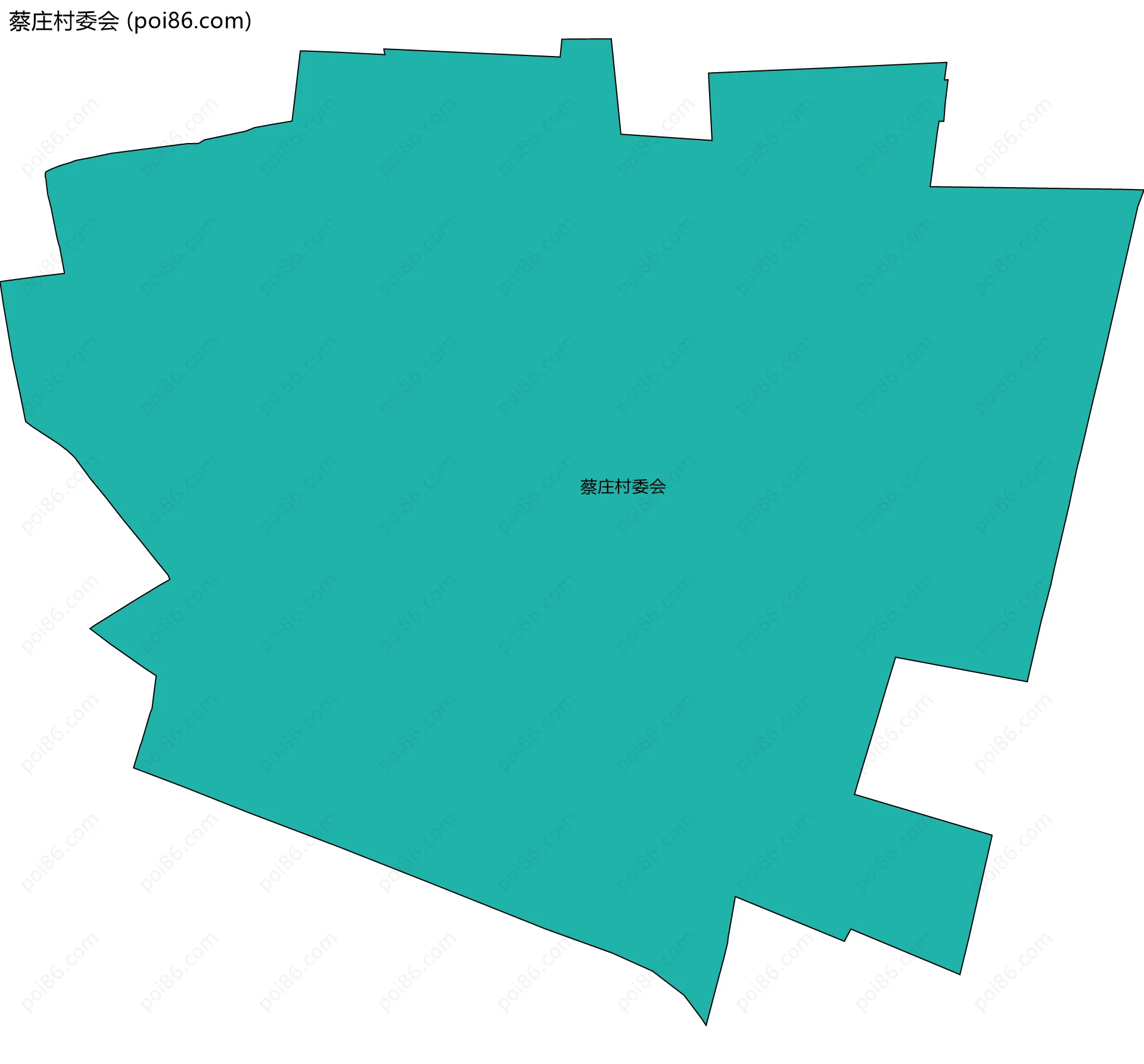 蔡庄村委会边界地图