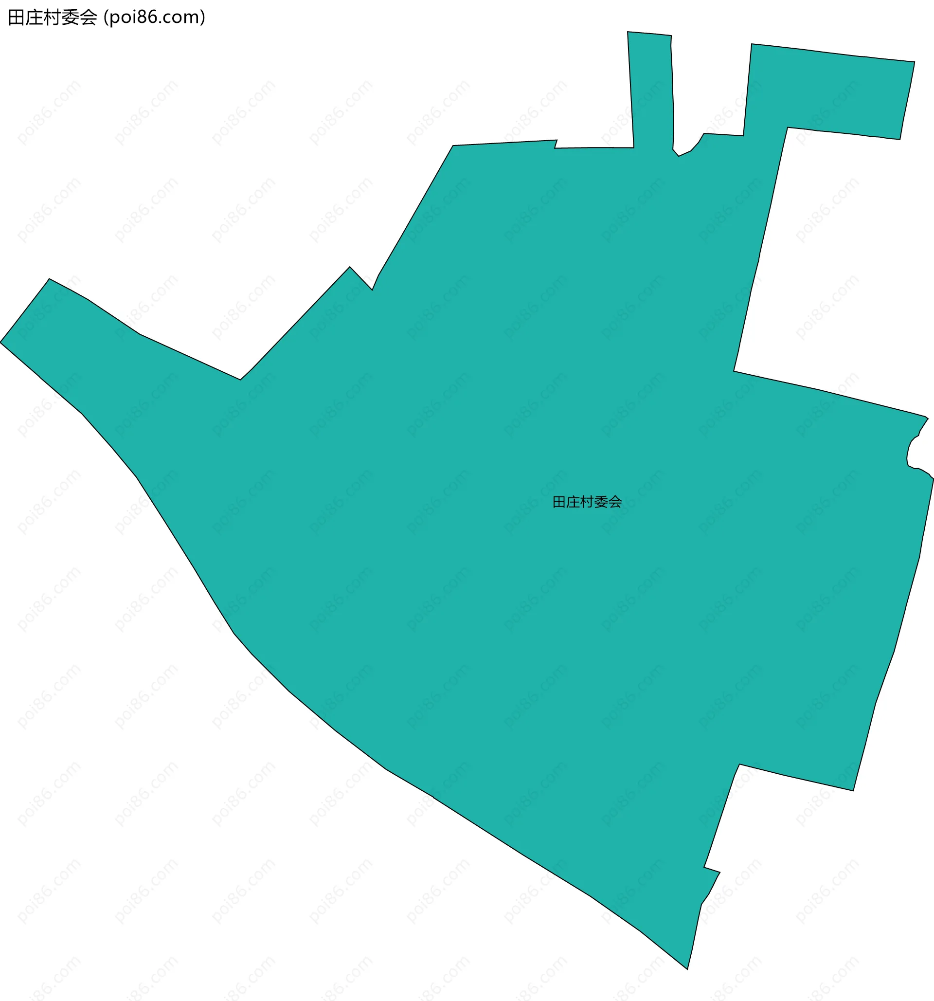 田庄村委会边界地图