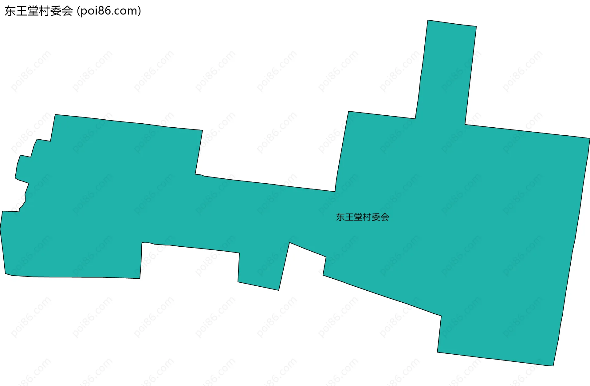 东王堂村委会边界地图