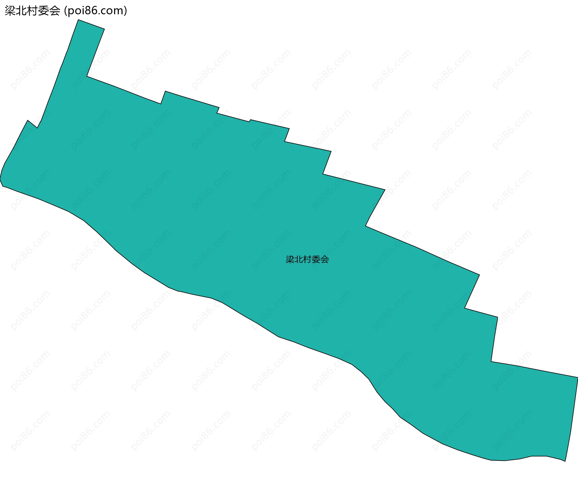 梁北村委会边界地图