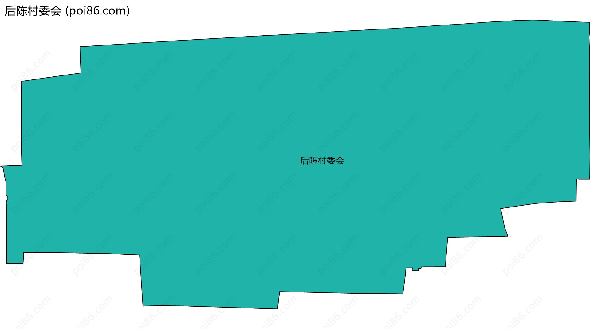 后陈村委会边界地图