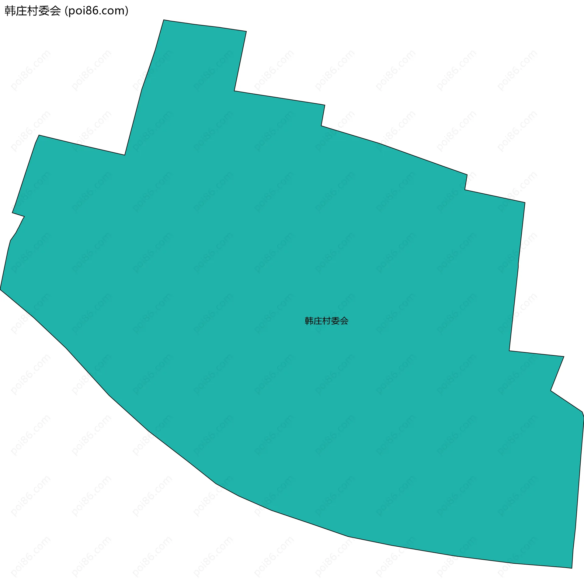 韩庄村委会边界地图