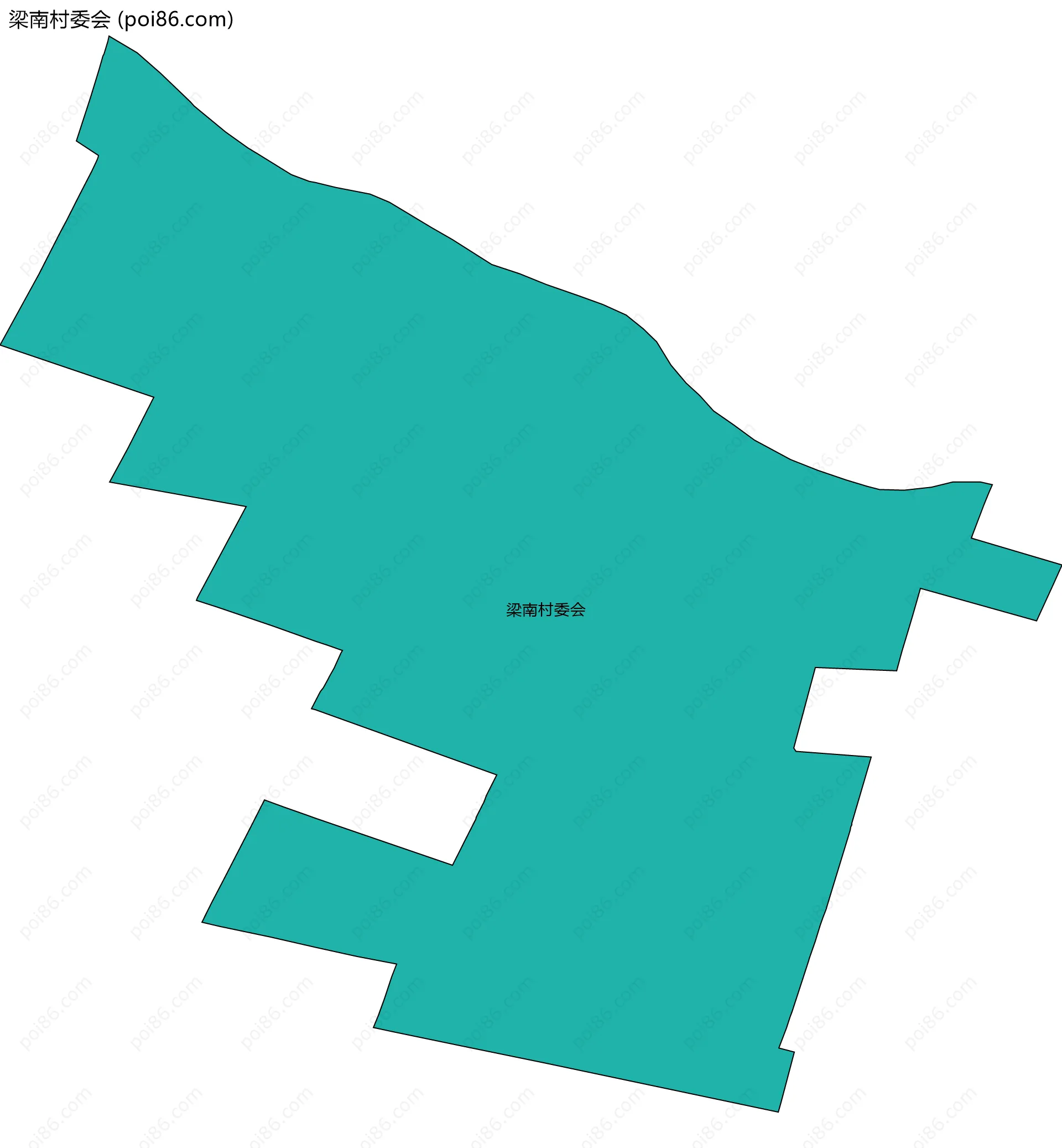 梁南村委会边界地图