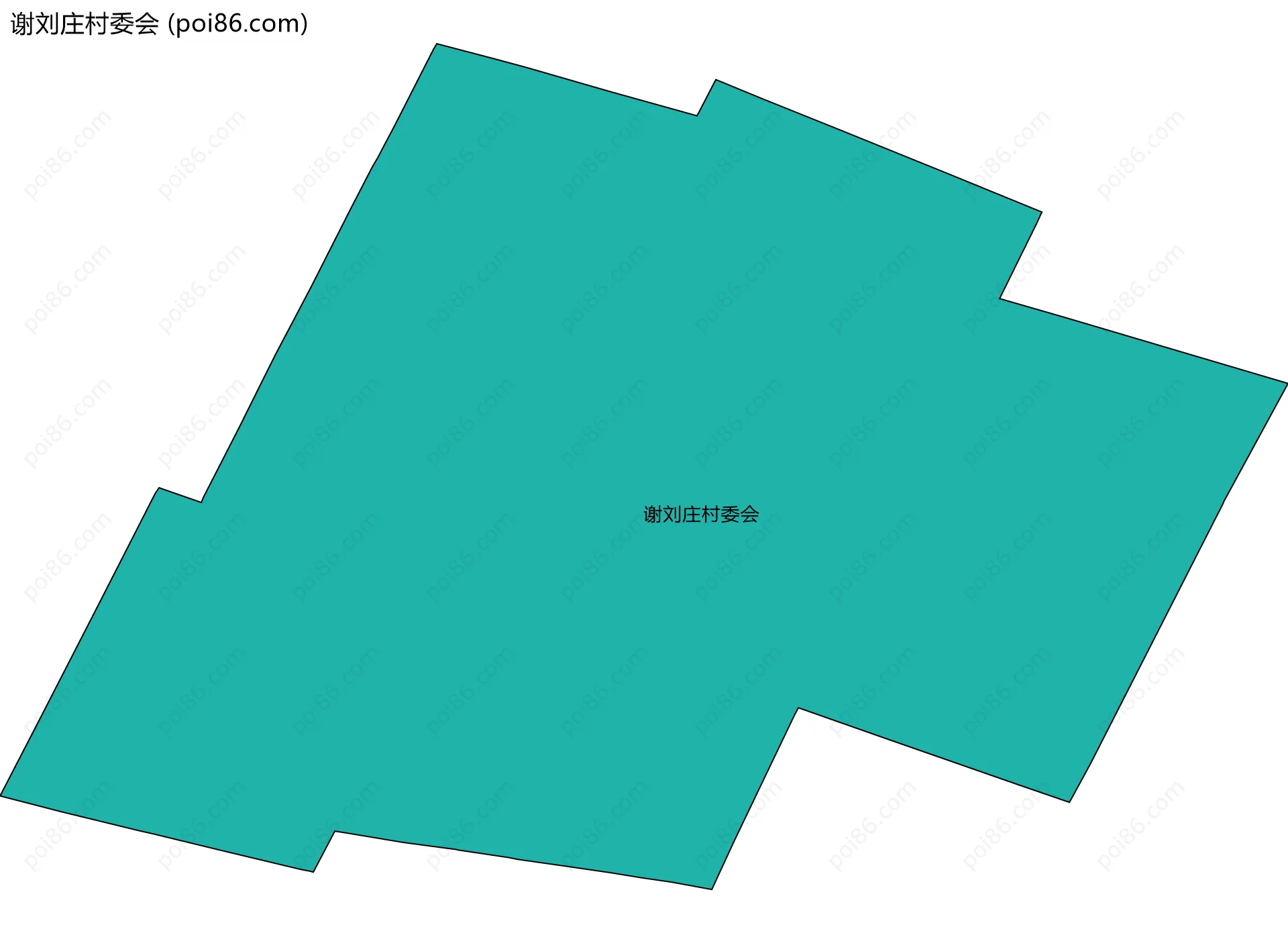 谢刘庄村委会边界地图