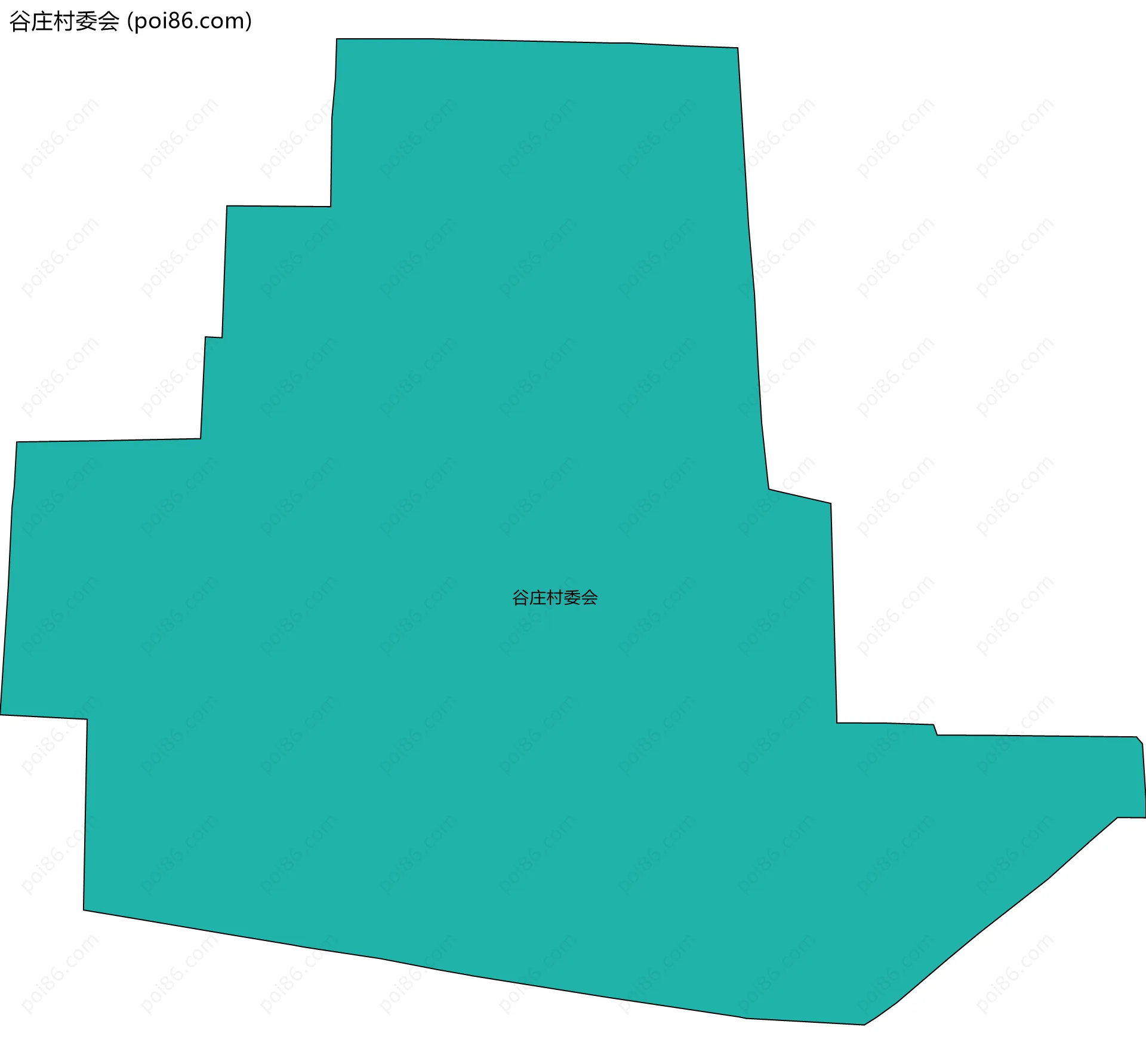 谷庄村委会边界地图