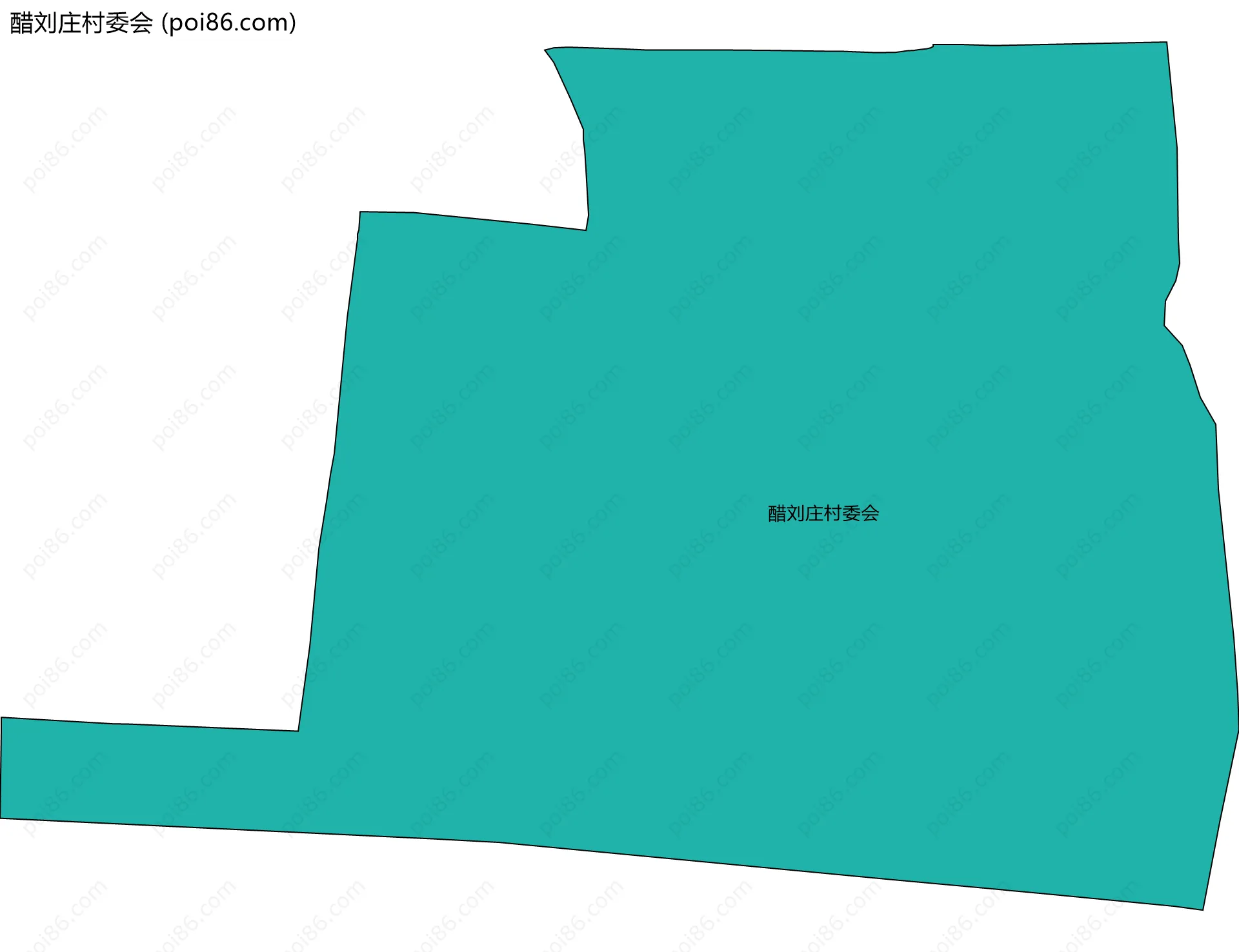 醋刘庄村委会边界地图