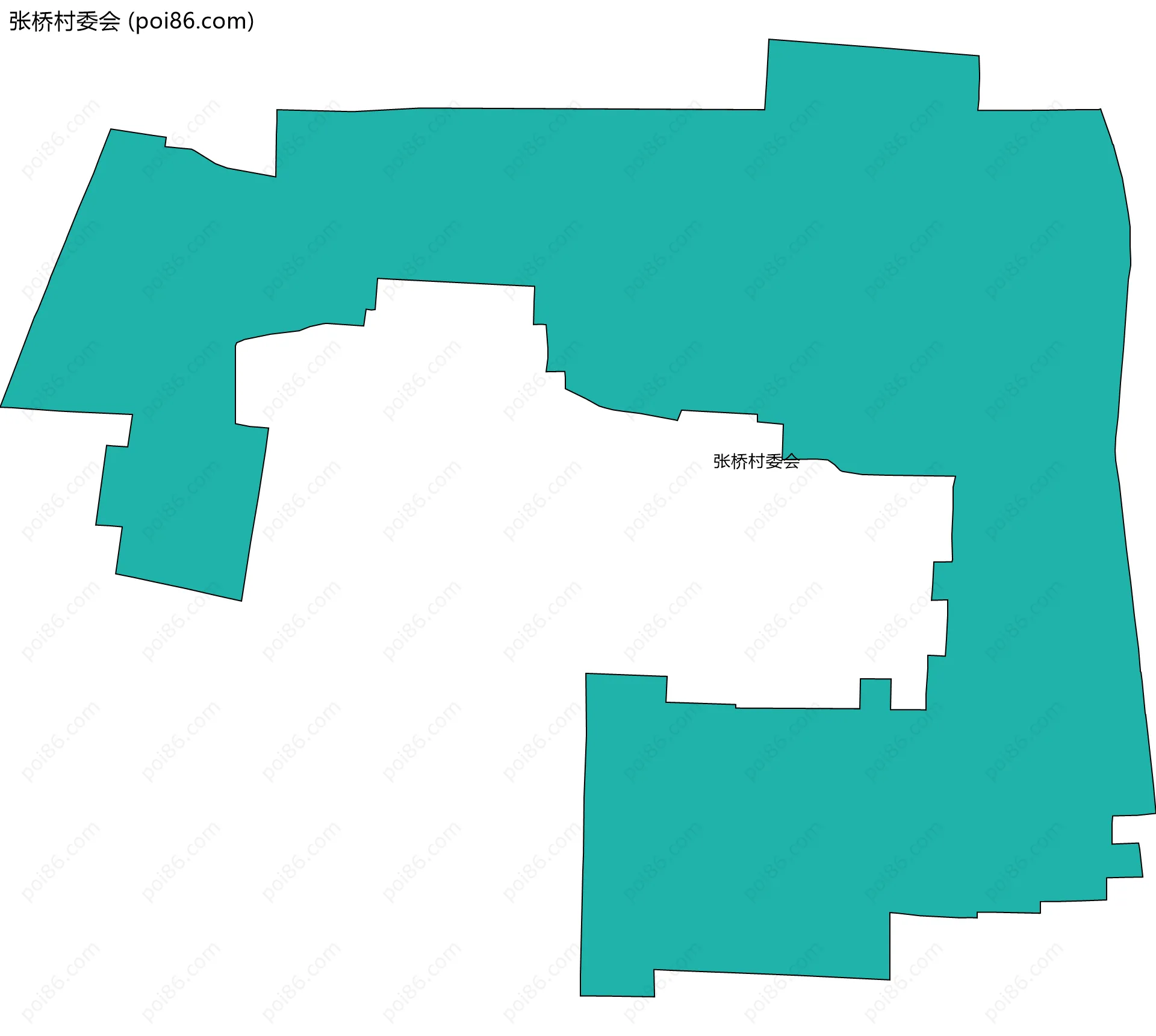 张桥村委会边界地图