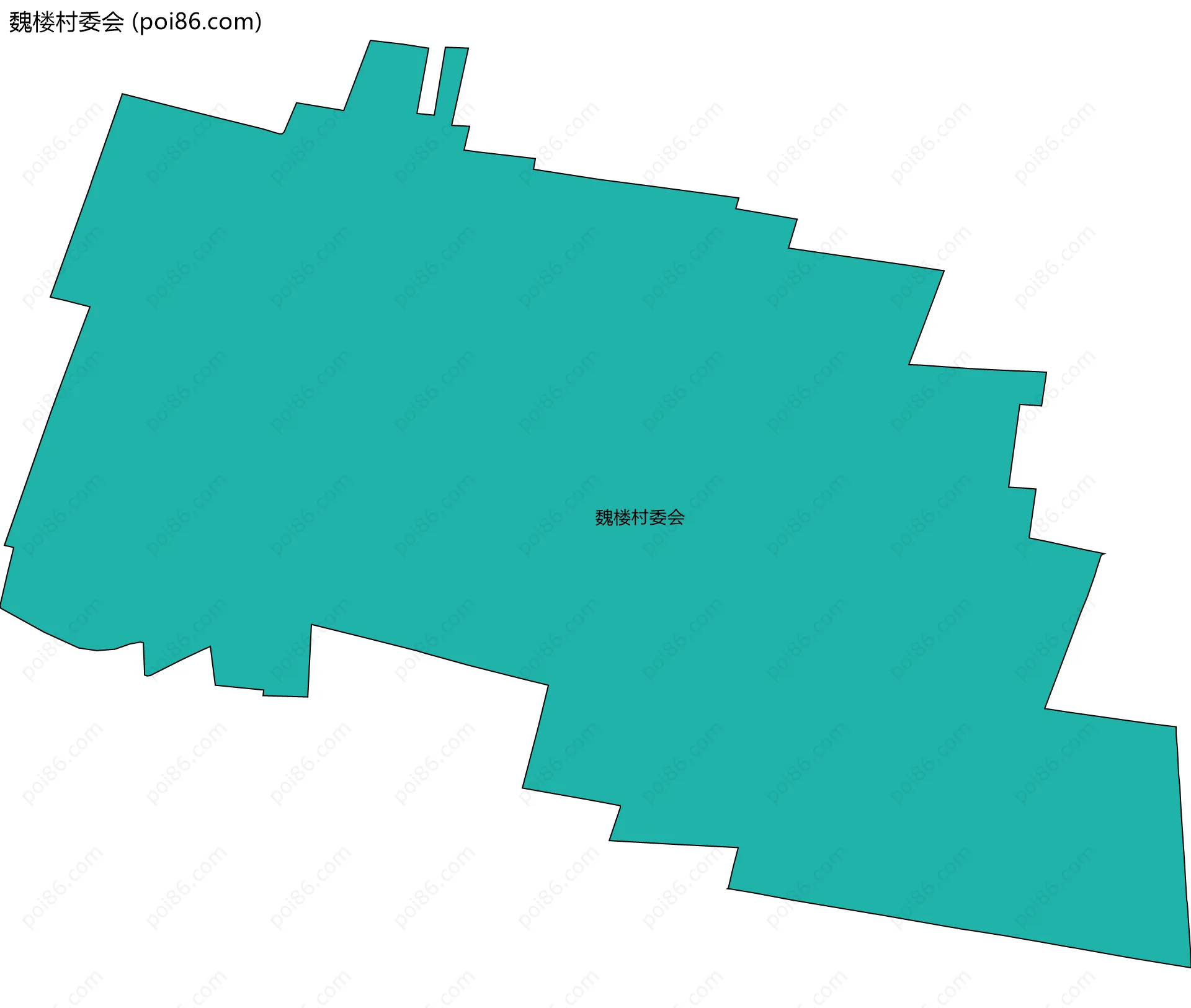 魏楼村委会边界地图