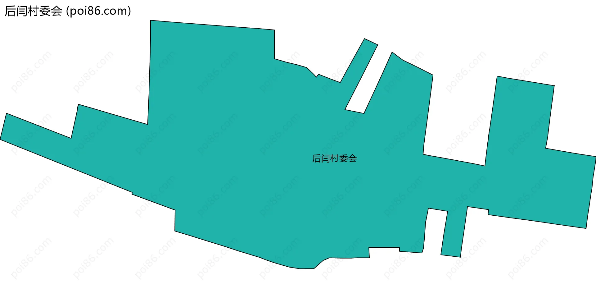 后闫村委会边界地图