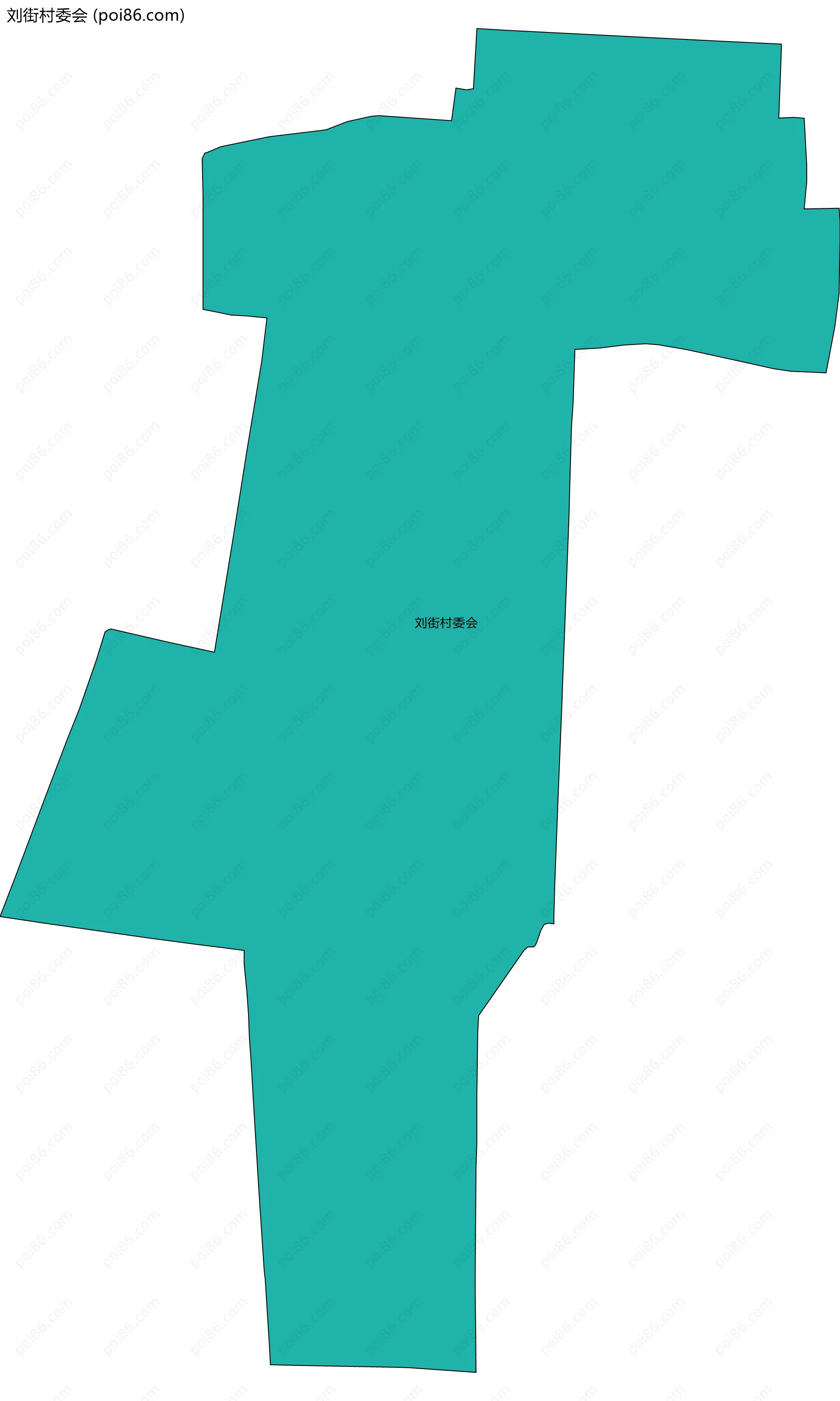 刘街村委会边界地图