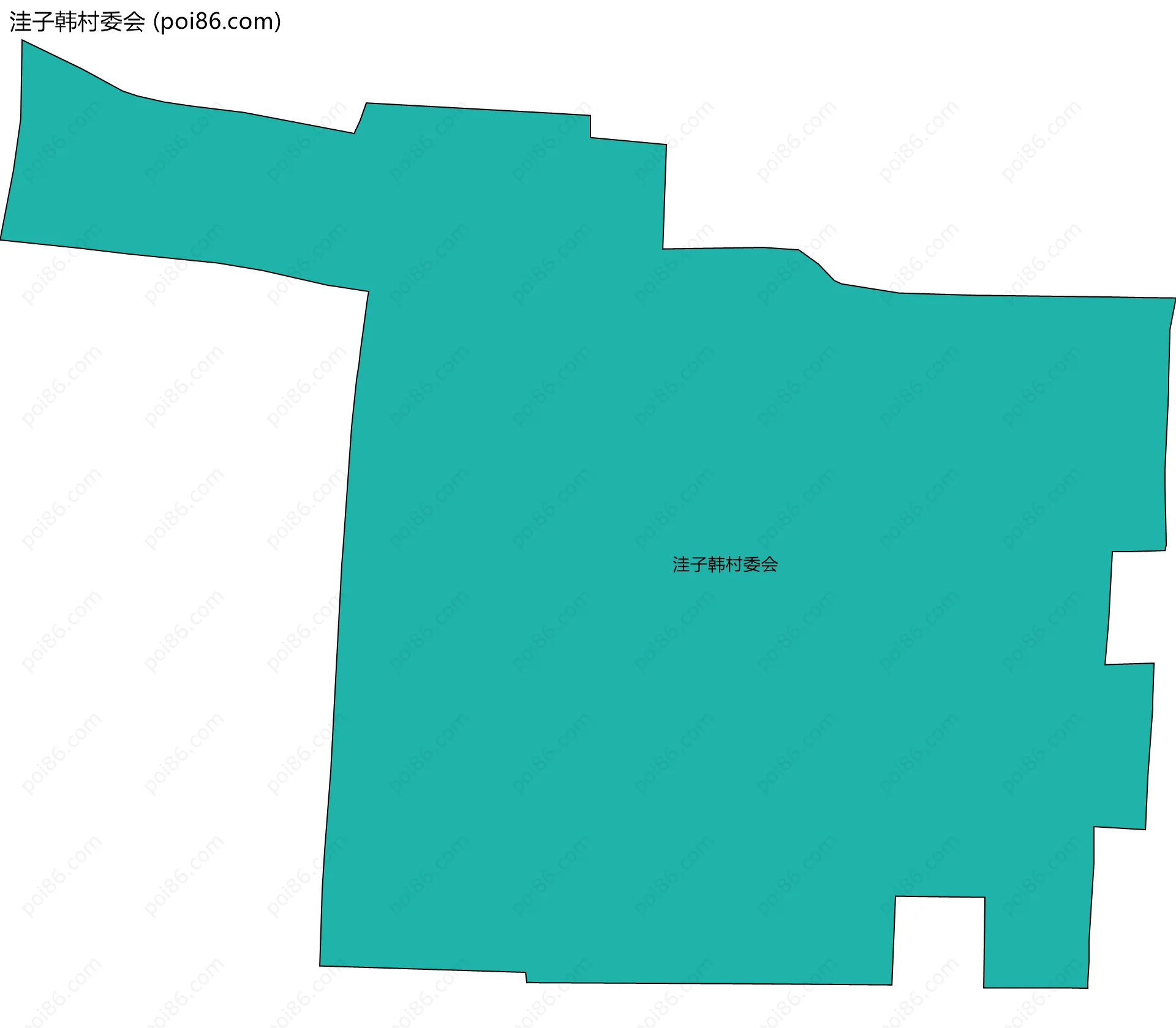 洼子韩村委会边界地图