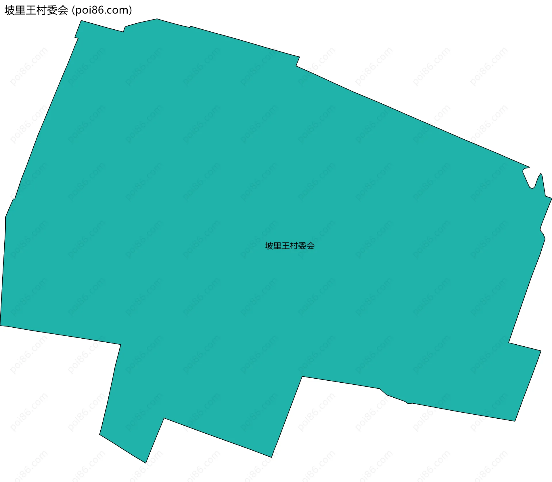 坡里王村委会边界地图