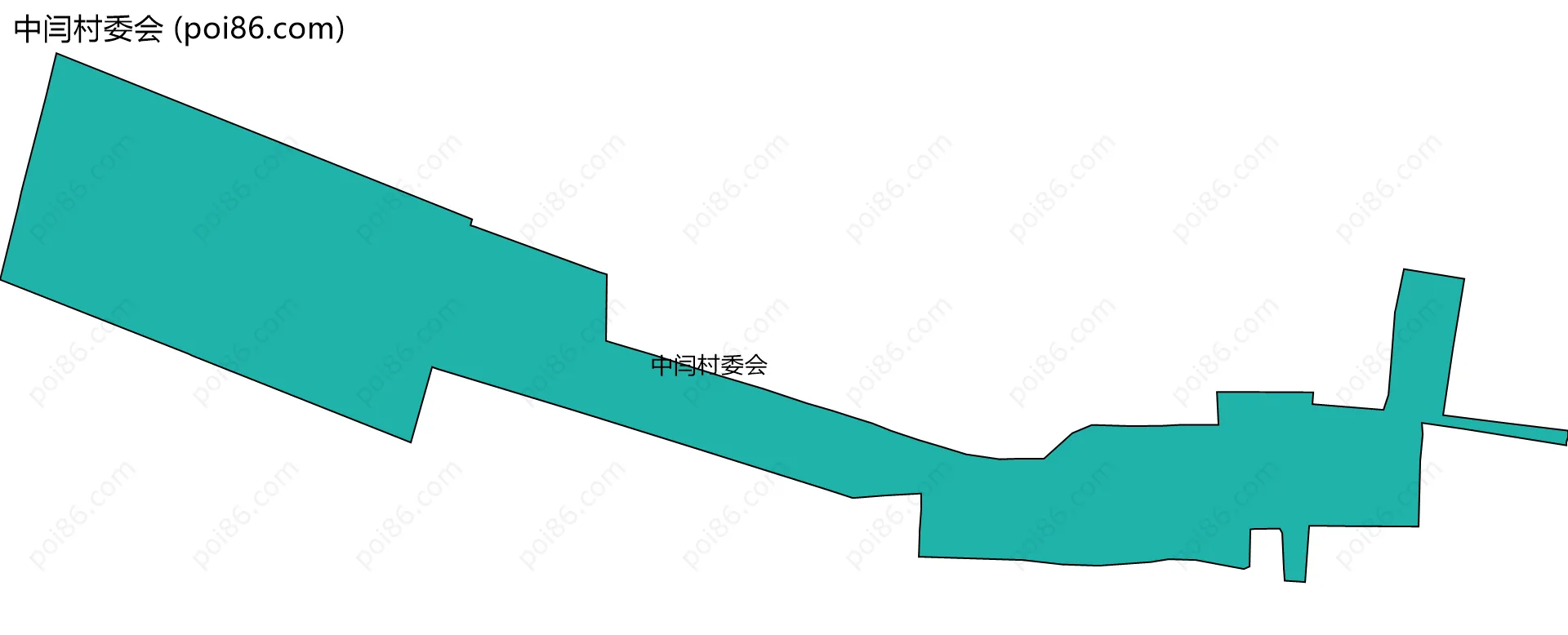 中闫村委会边界地图