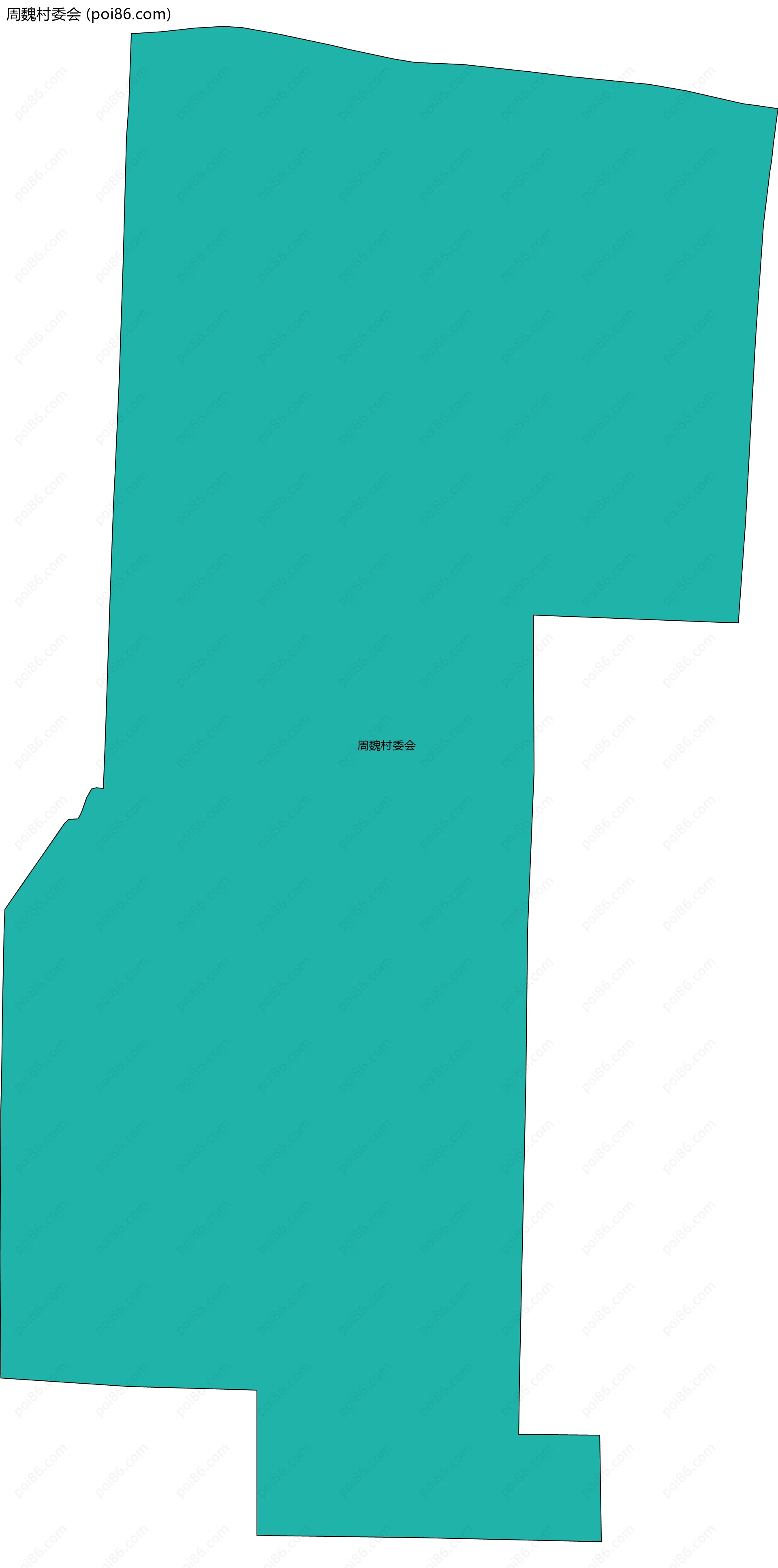 周魏村委会边界地图