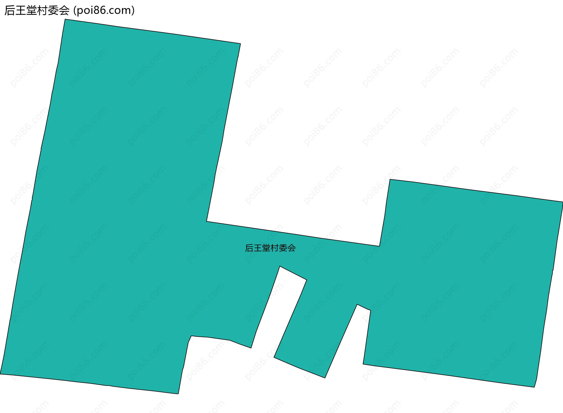 后王堂村委会边界地图