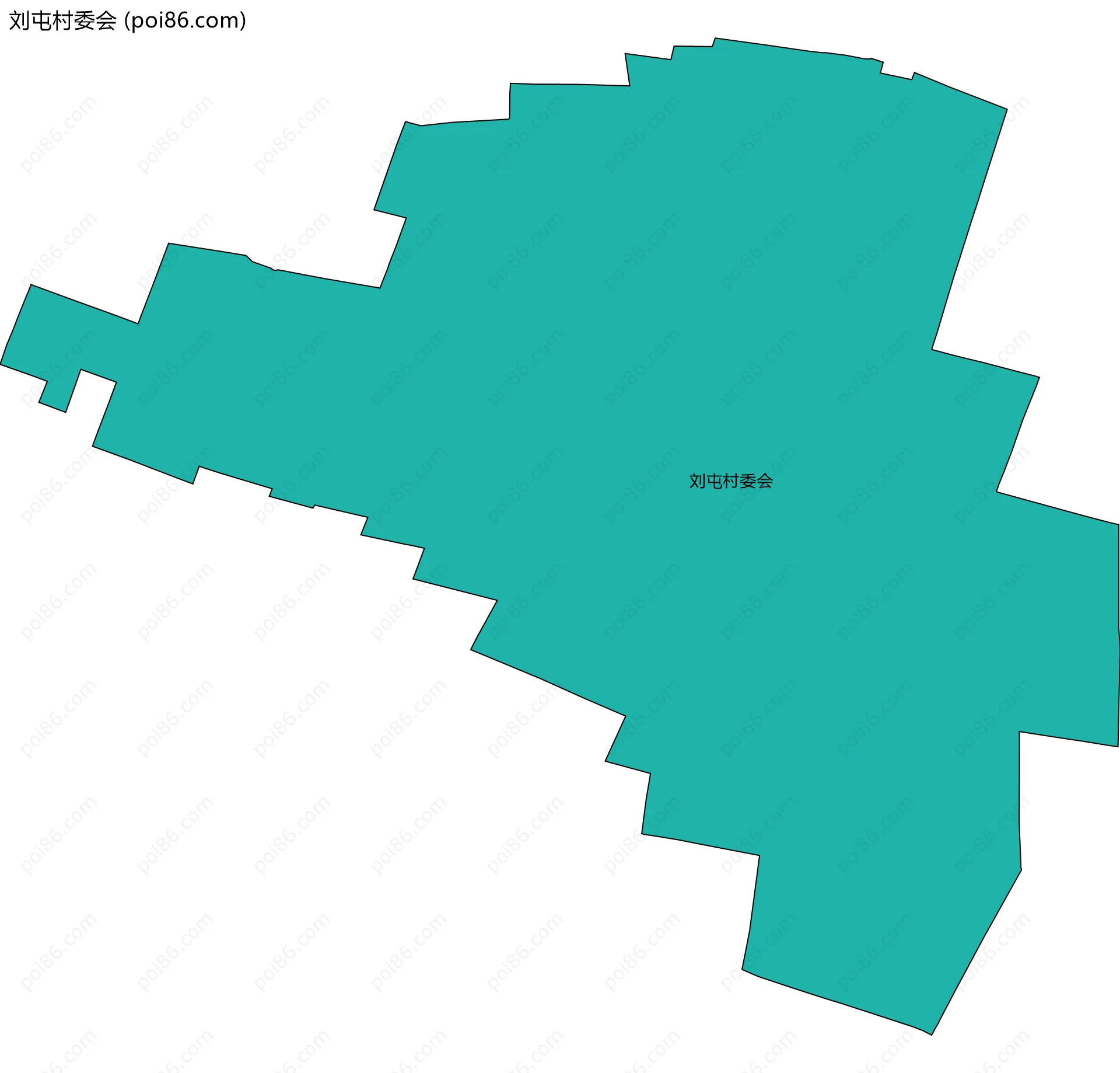 刘屯村委会边界地图